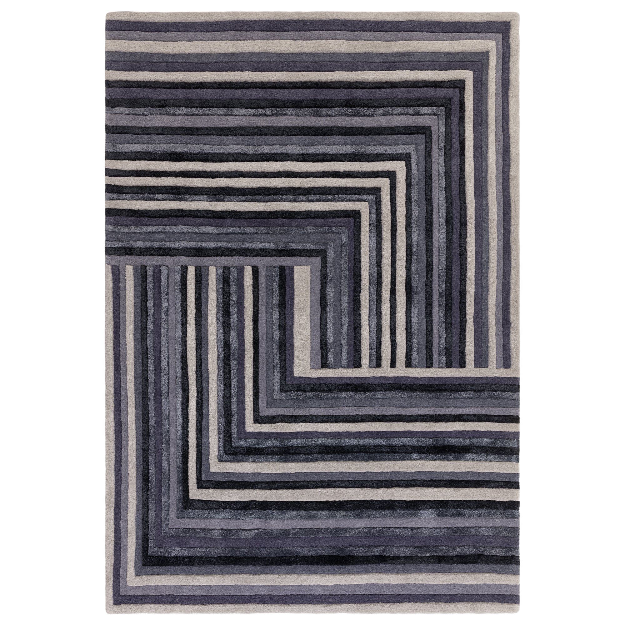 Matrix 81 Network Indigo blue Rug