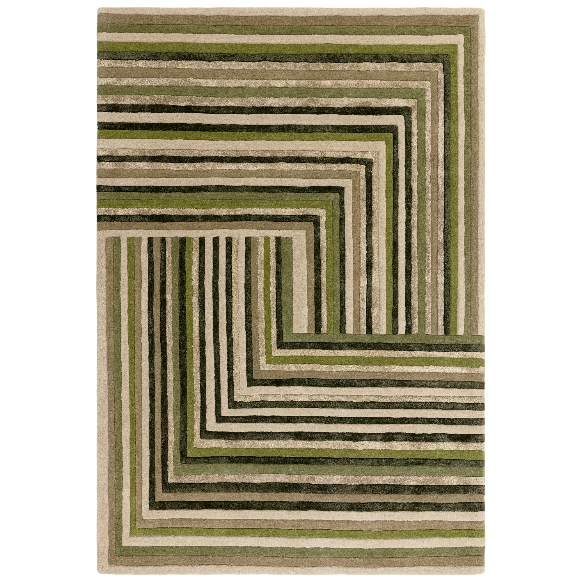 Matrix 82 Network Forest Green Rug