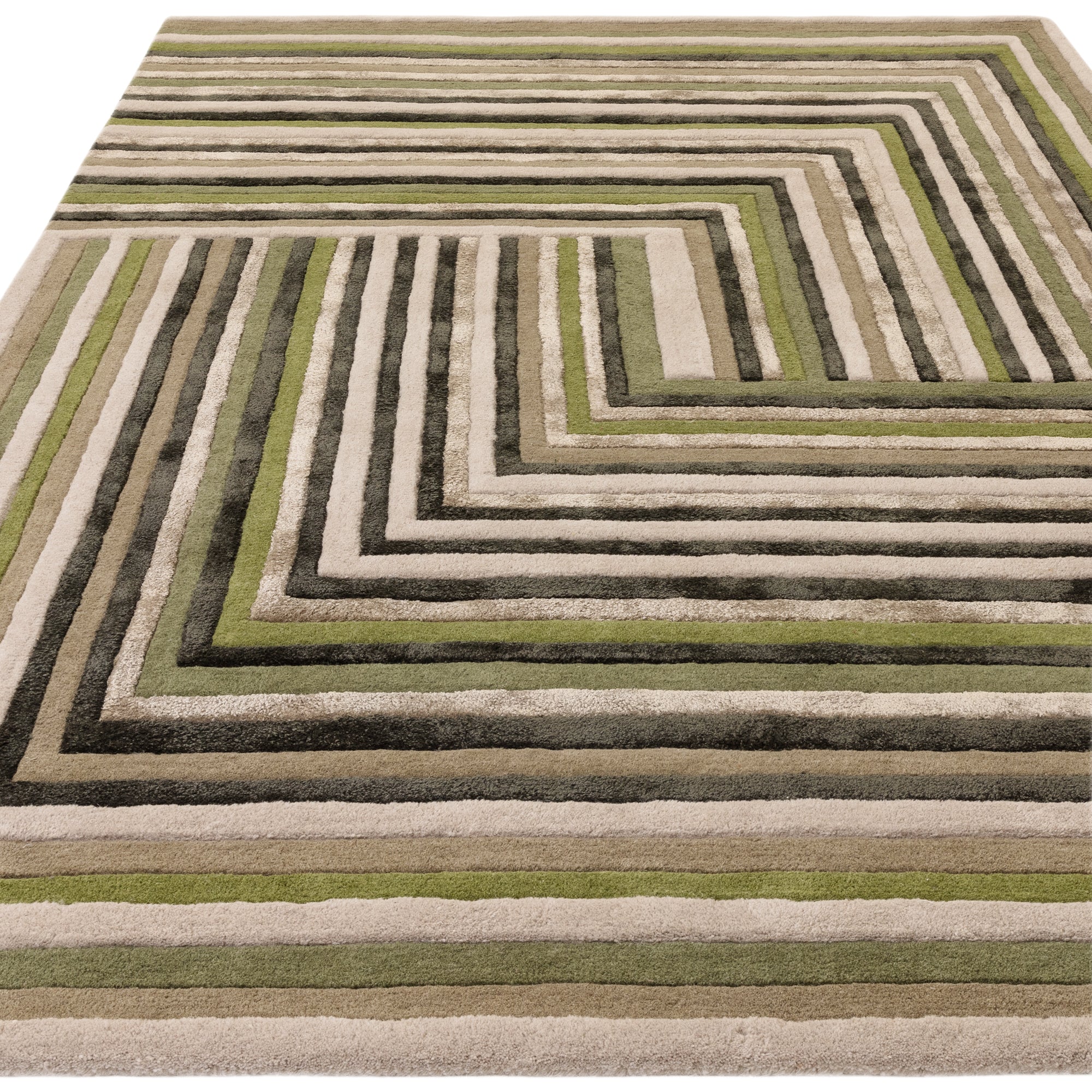 Matrix 82 Network Forest Green Rug