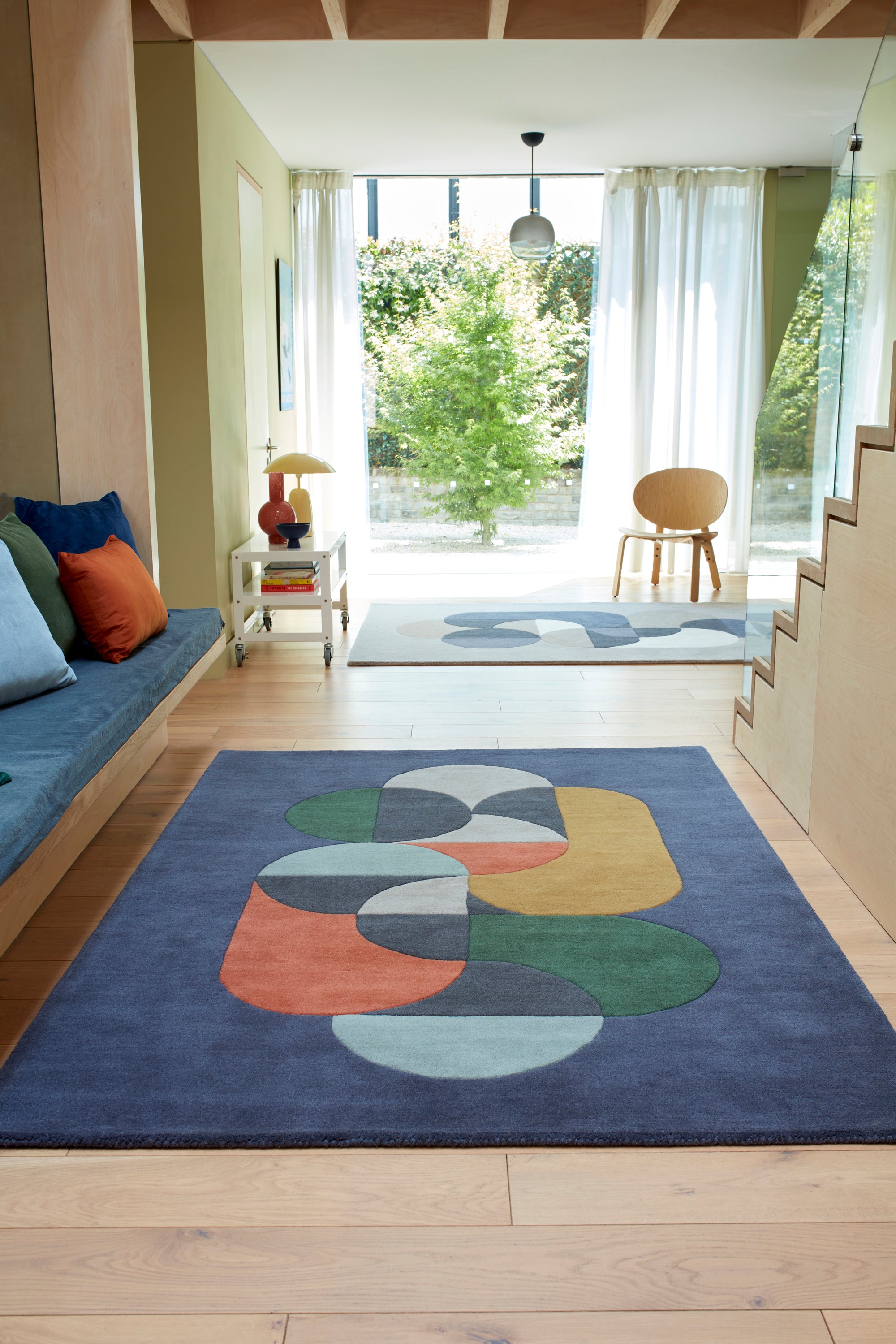 Matrix 91 Statement Navy Blue Rug