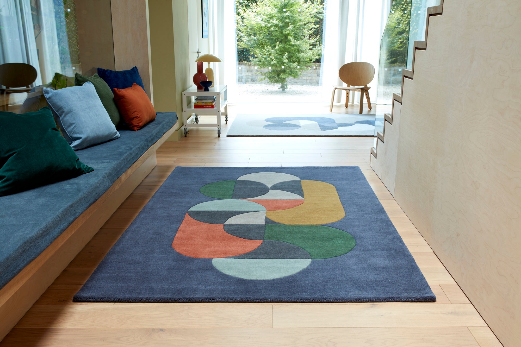 Matrix 91 Statement Navy Blue Rug