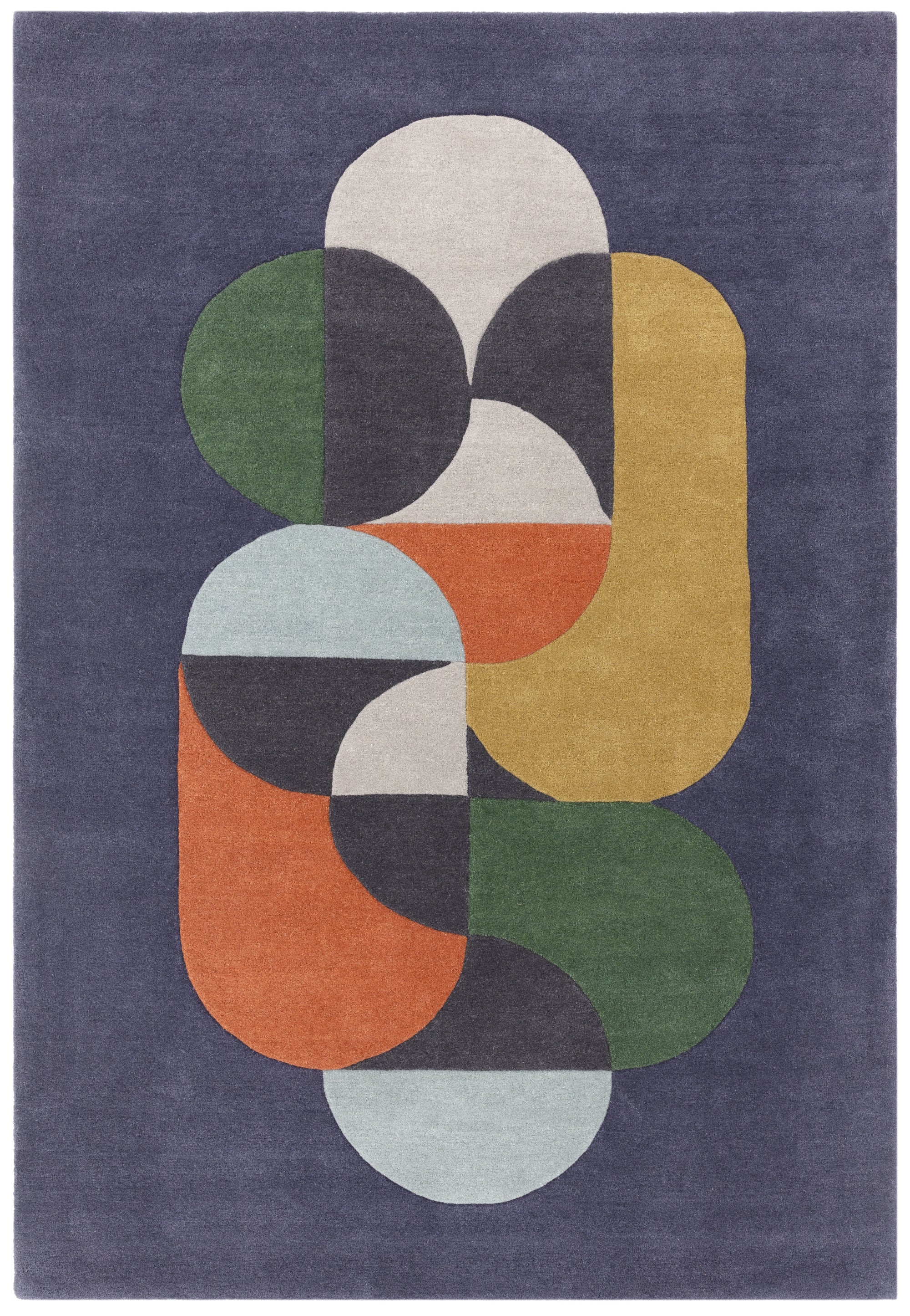 Matrix 91 Statement Navy Blue Rug