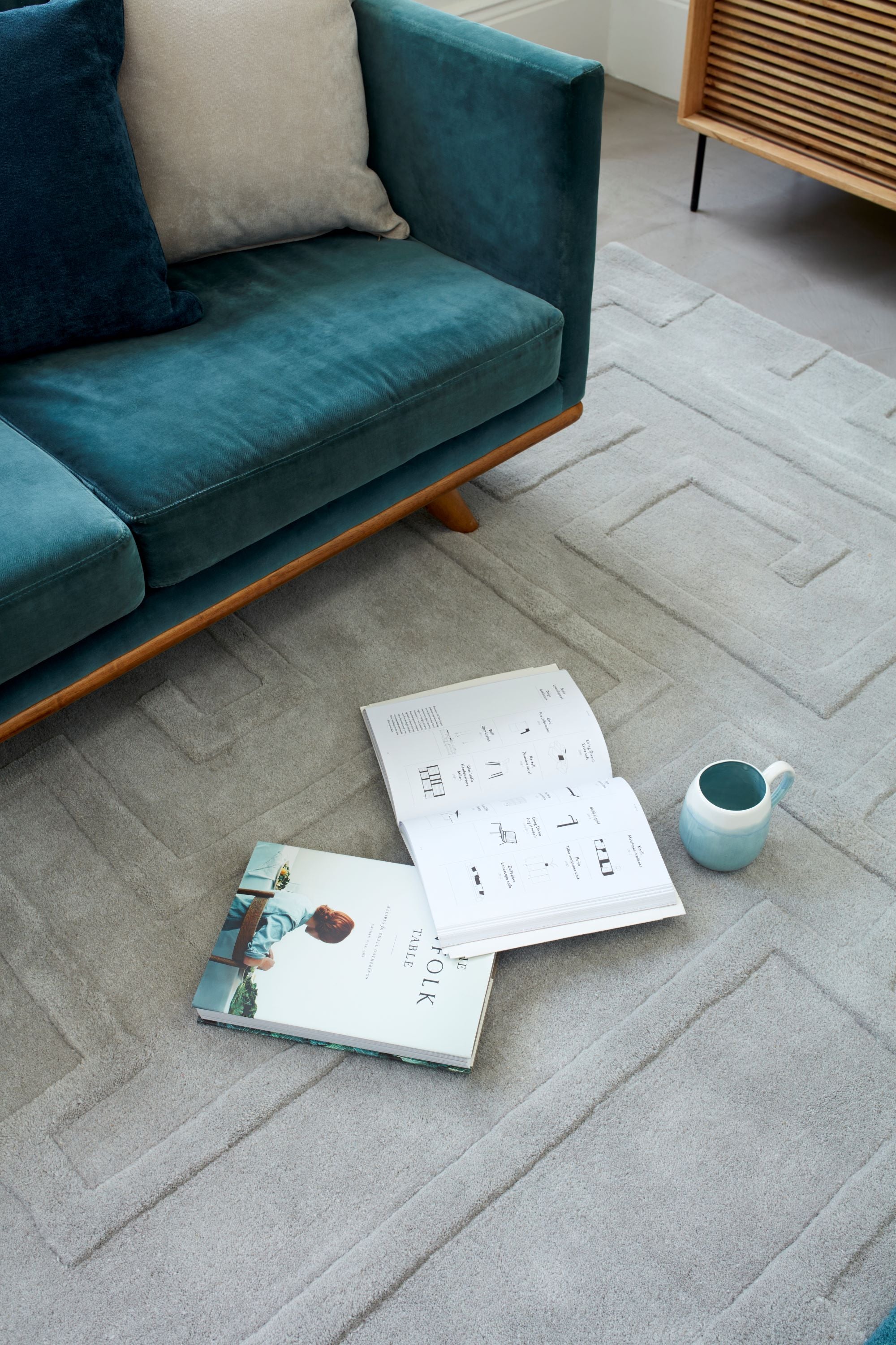 Maze Silver Rug