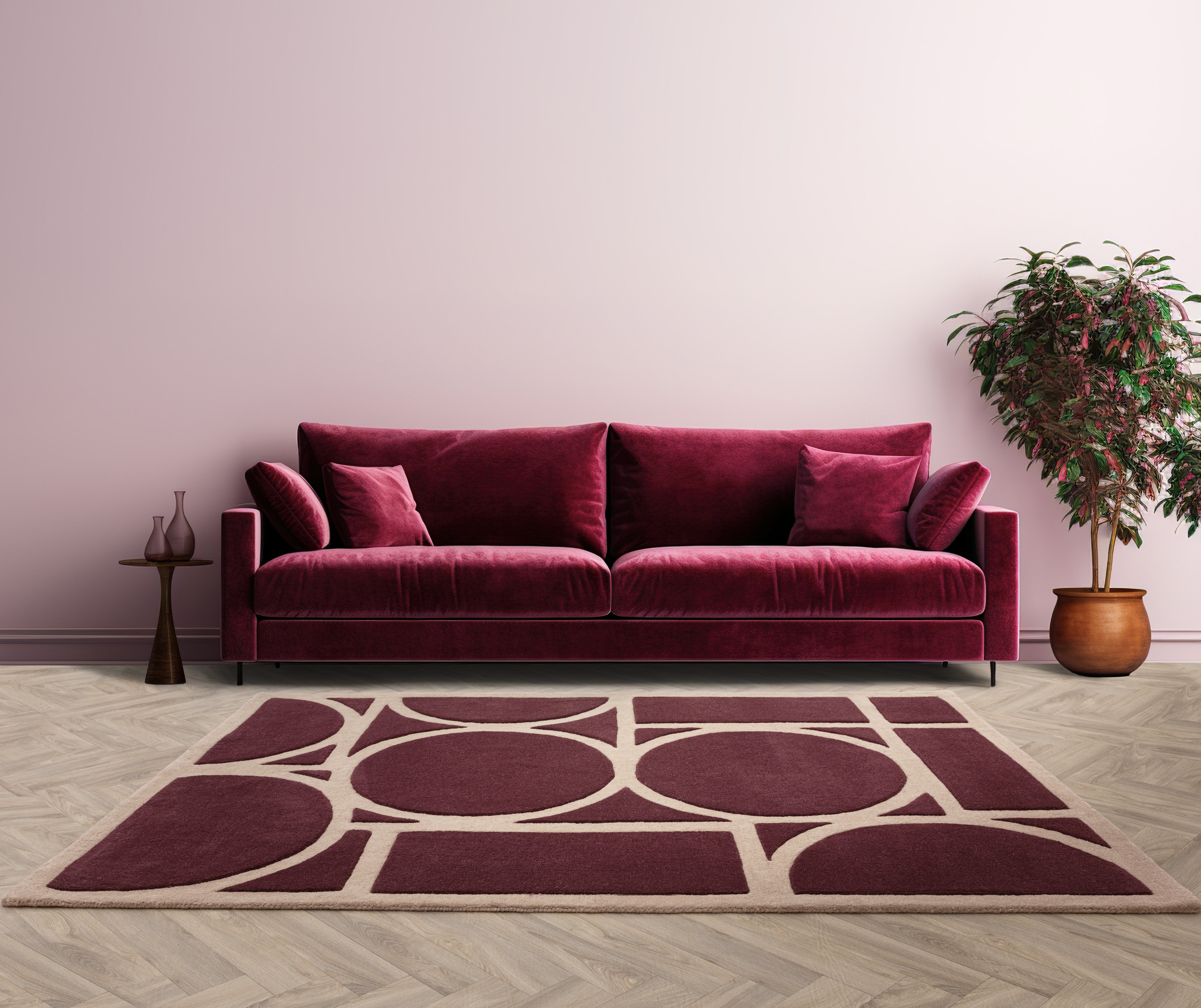 Metro Plum purple rug