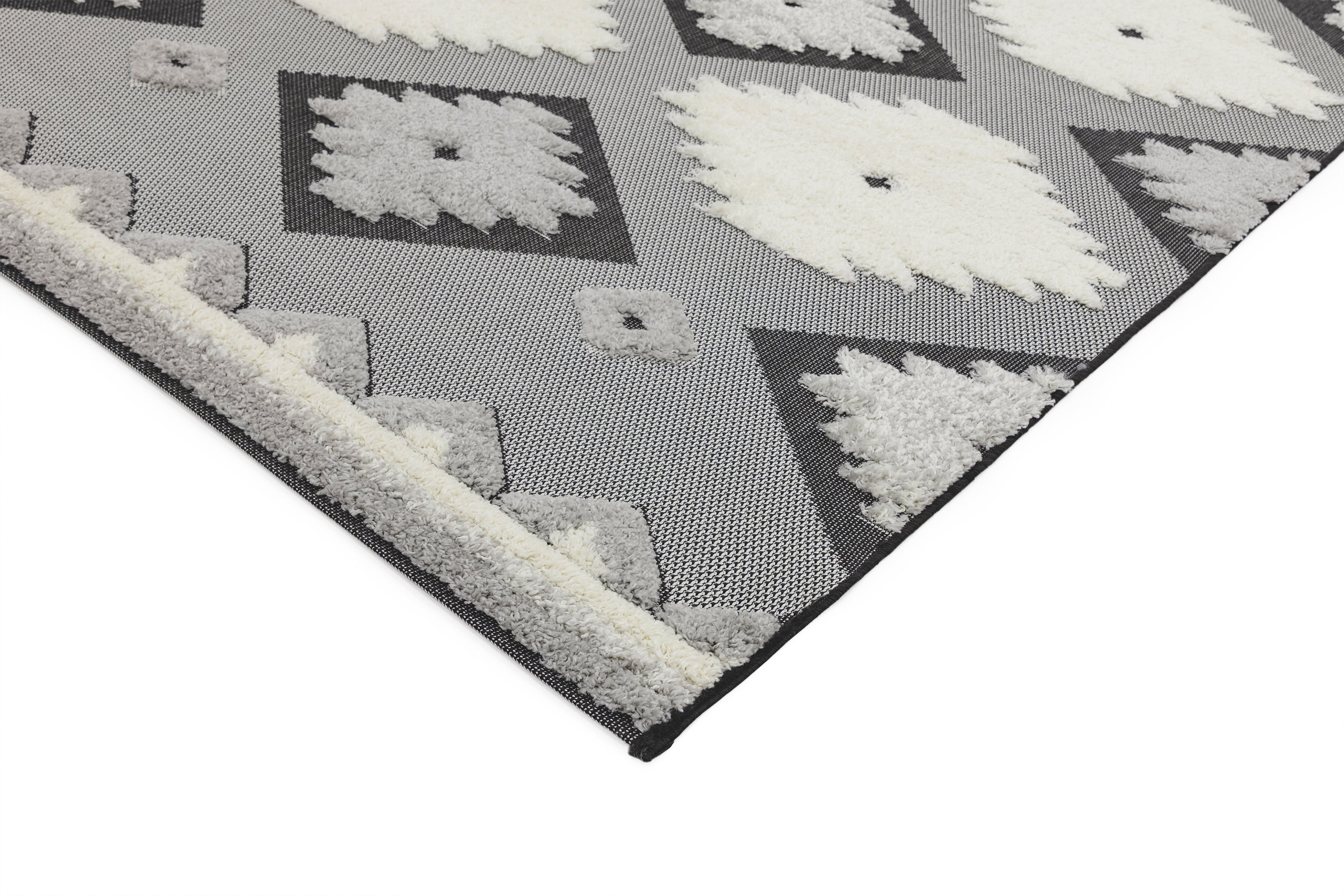 Monty MN01 Black / Cream Tribal Rug