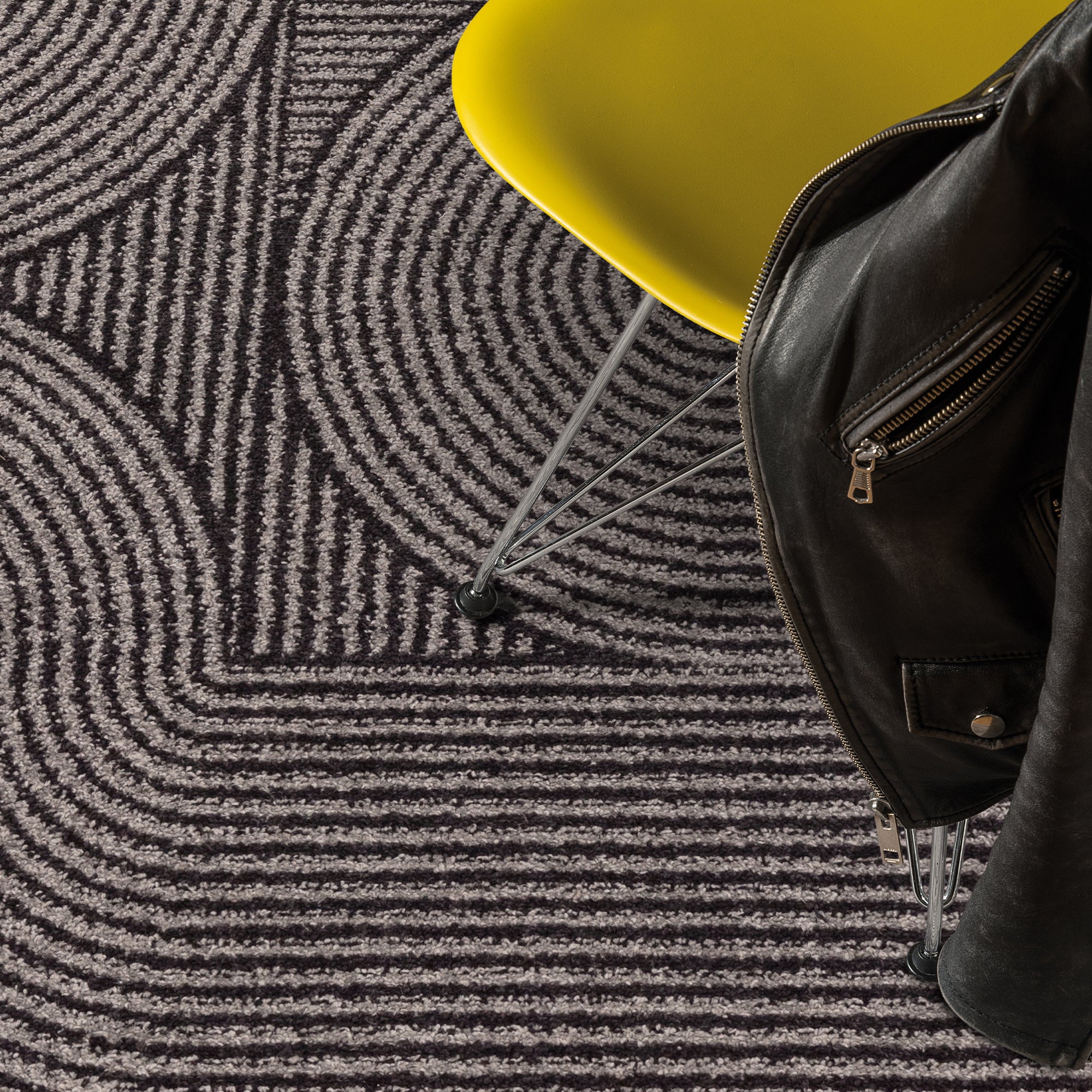 Muse MU01 Charcoal Swirl Rug