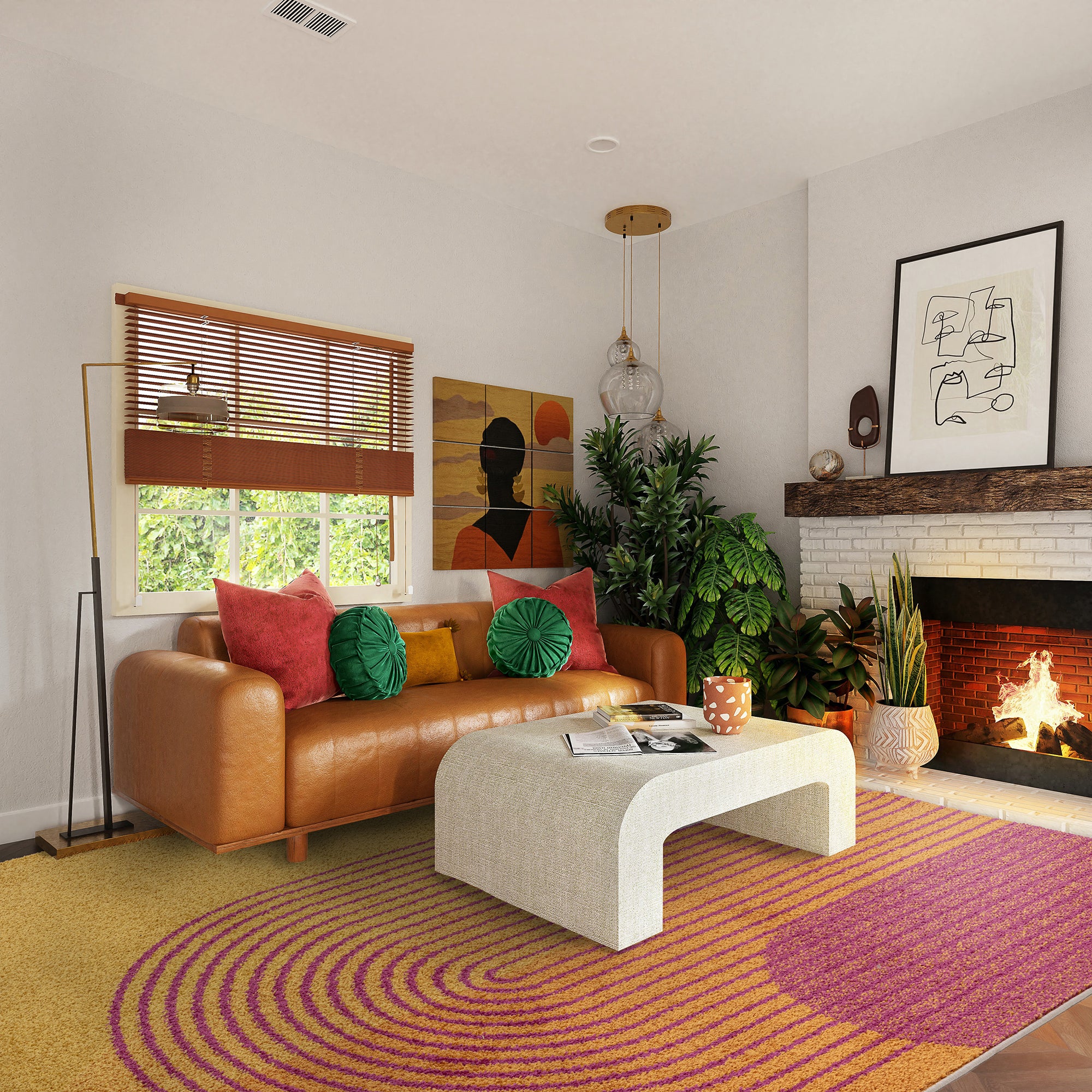 Muse MU13 Orange Retro Rug