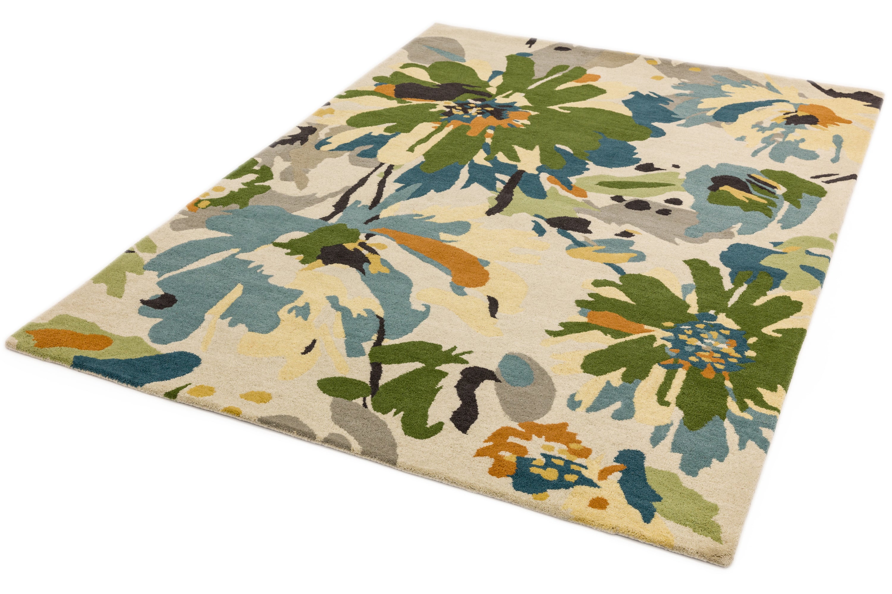 Reef RF11 Floral Green Multi Rug