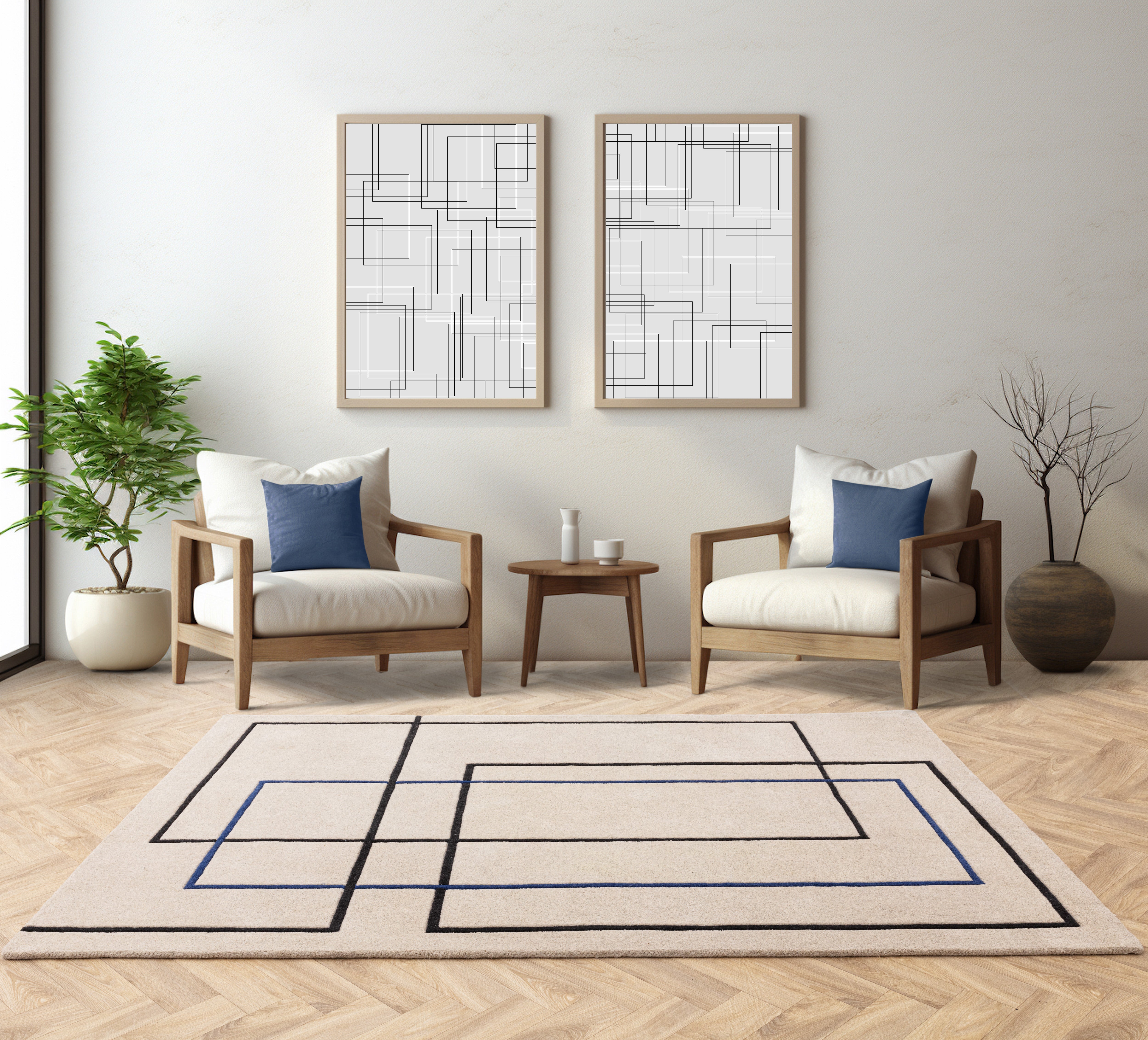 Reef RF19 Outline Blue rug