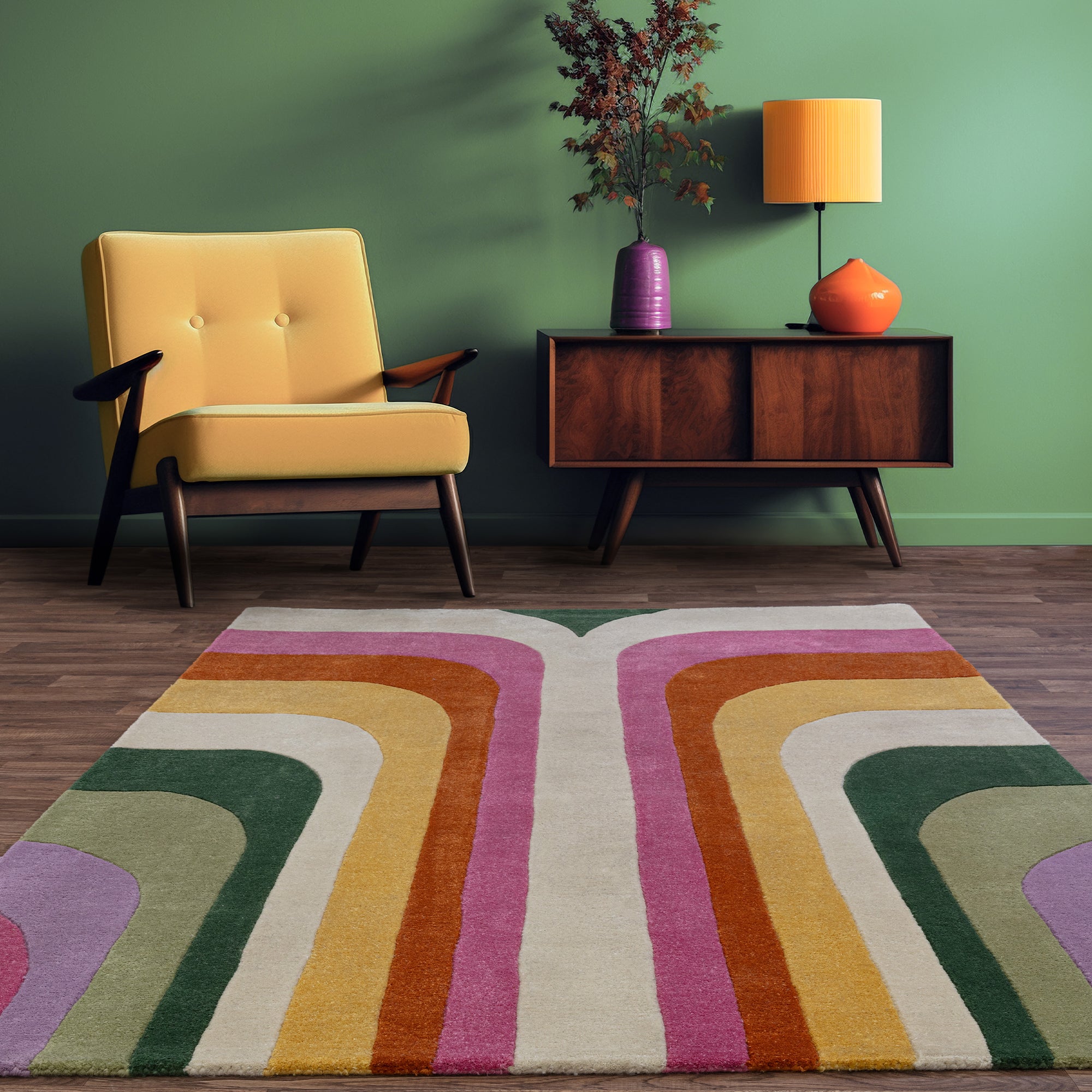 Romy 01 Retro Pink Rug