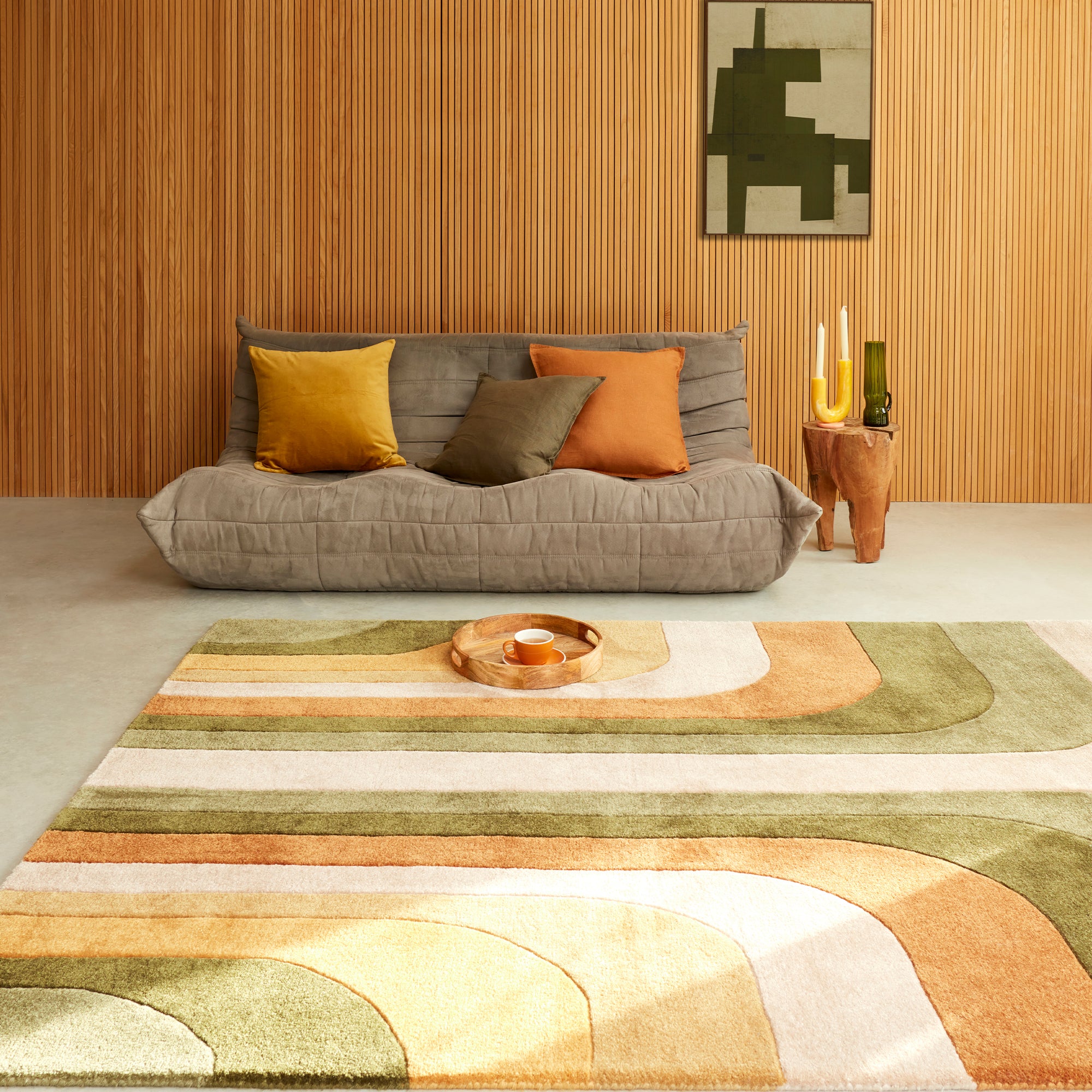 Romy 02 Retro Green Rug