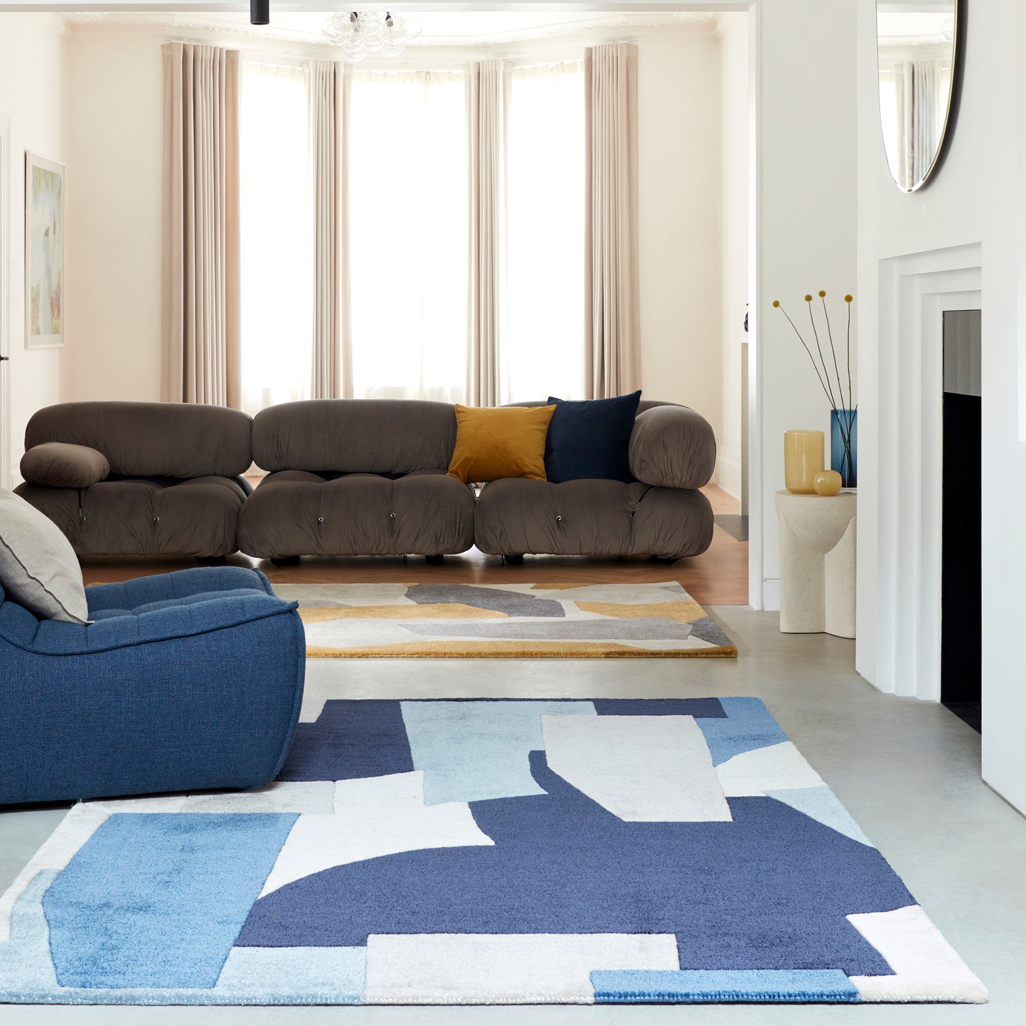 Romy 11 Element Blue Rug