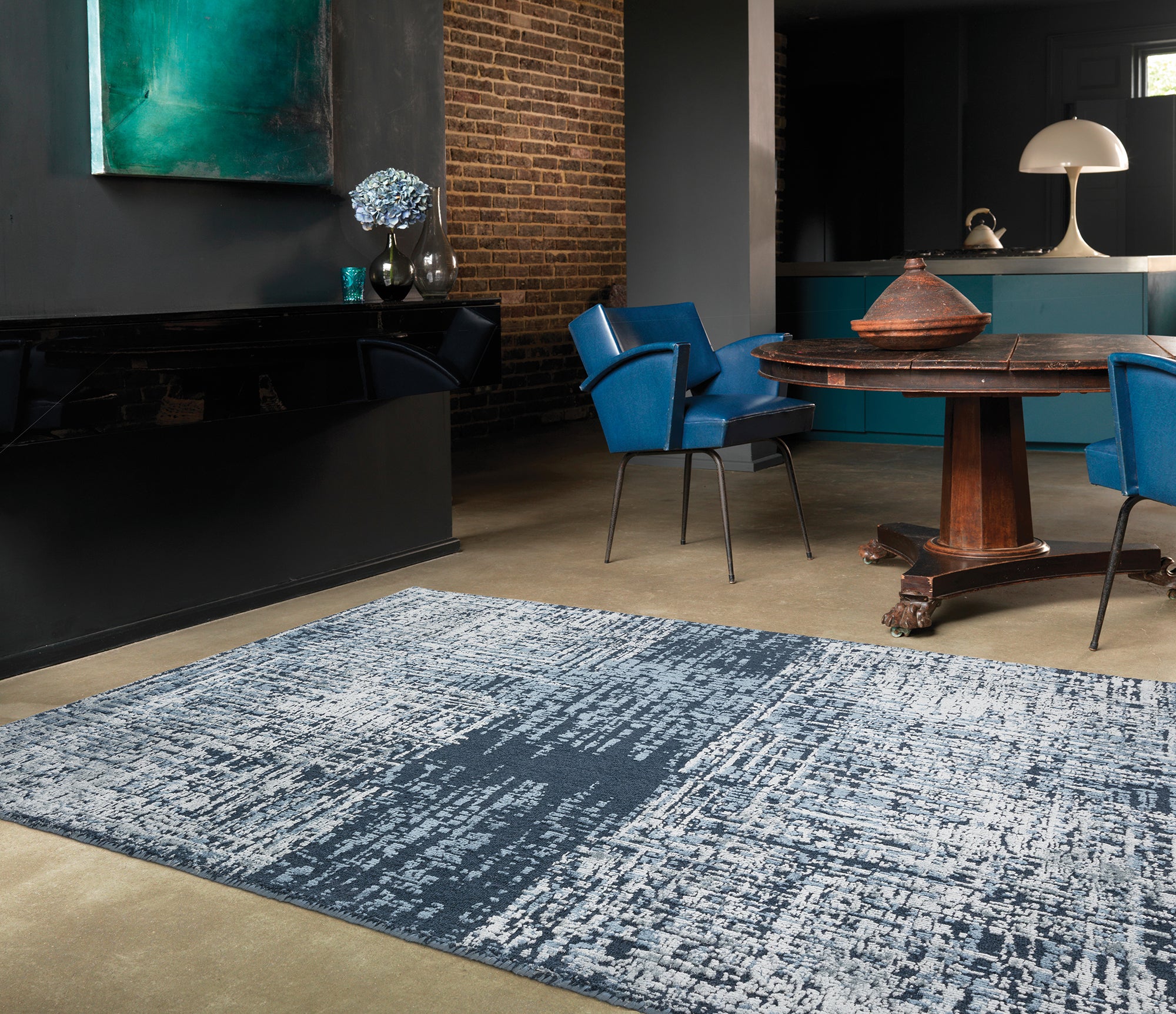 Torino Petrol Bule Rug