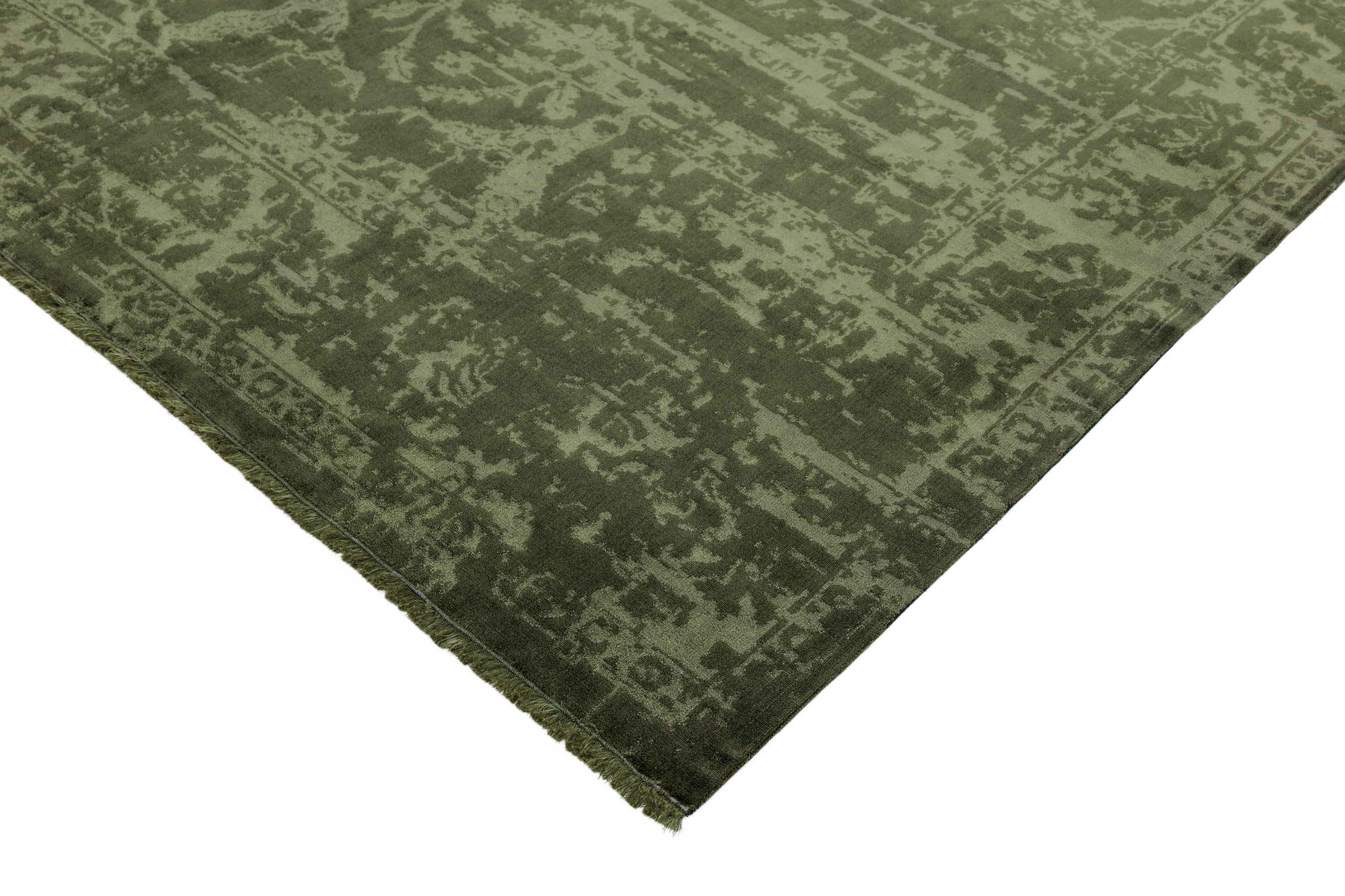Zehraya ZE06 Green Abstract Rug