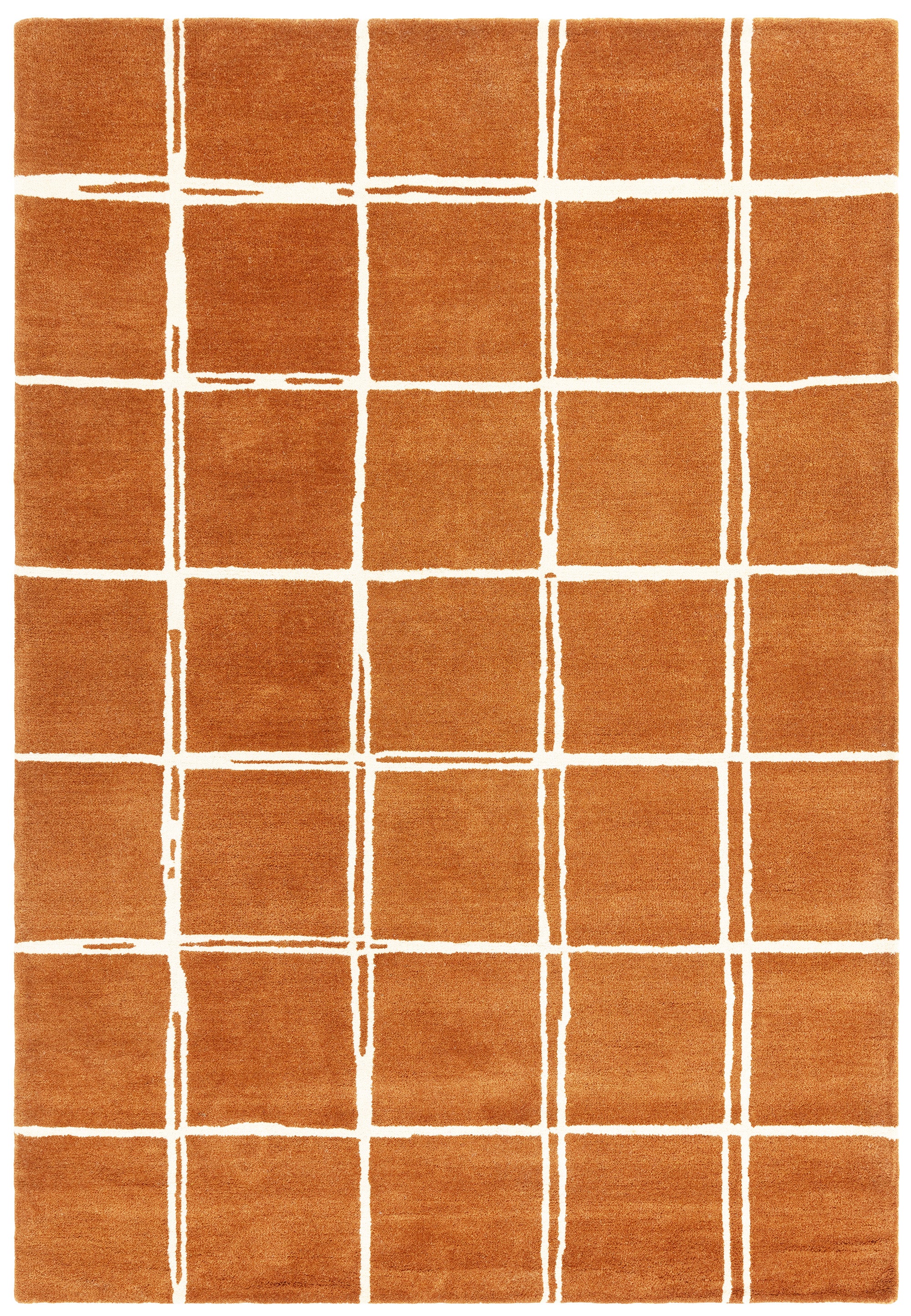 Contemporary Design Albany New Grid Rust Rug