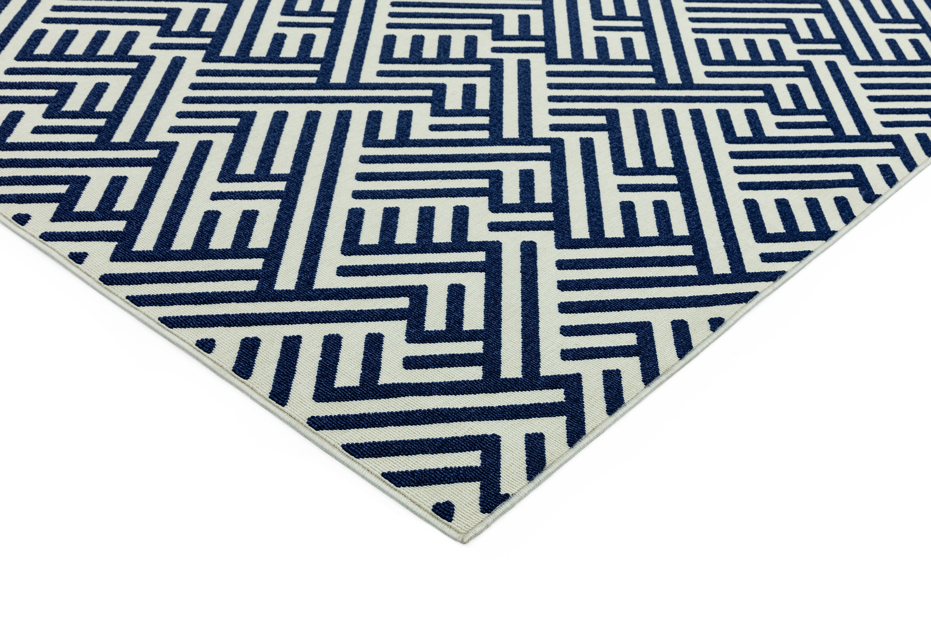 Antibes AN04 Blue / White Linear Rug