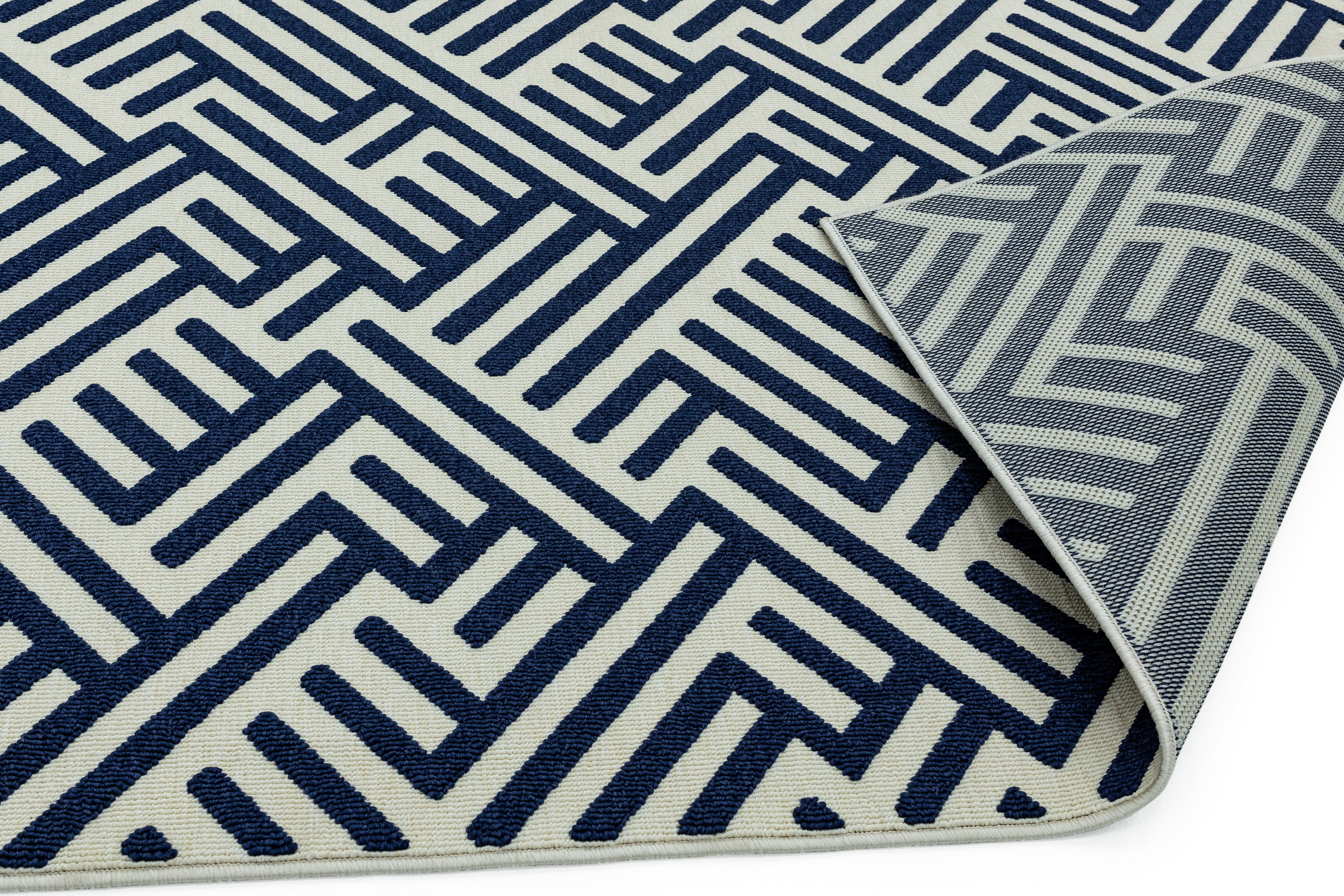 Antibes AN04 Blue / White Linear Rug