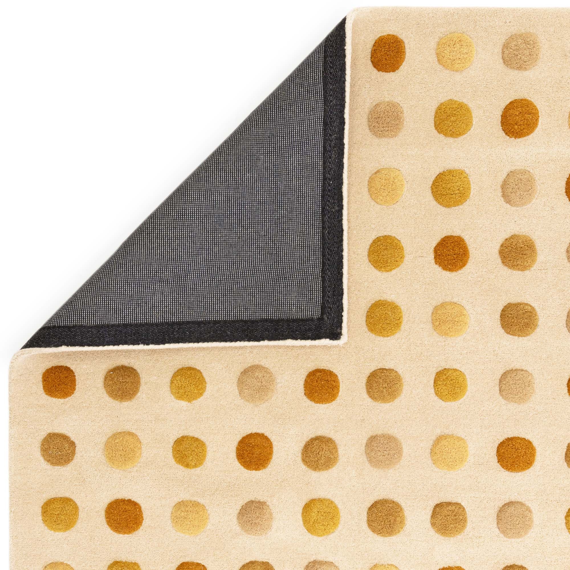 Contemporary Design Dotty Gold Yellow and Ochre Rug