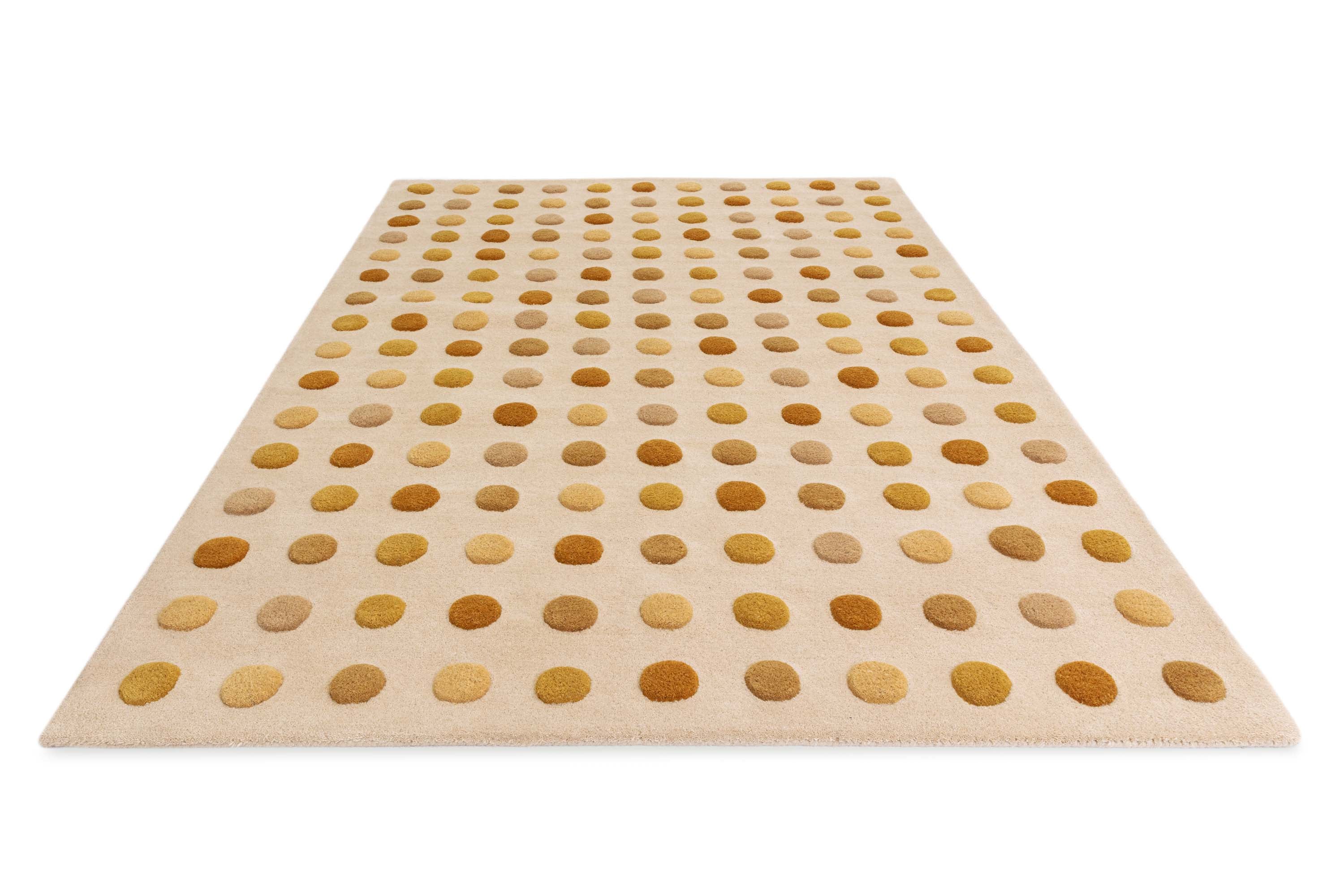 Contemporary Design Dotty Gold Yellow and Ochre Rug