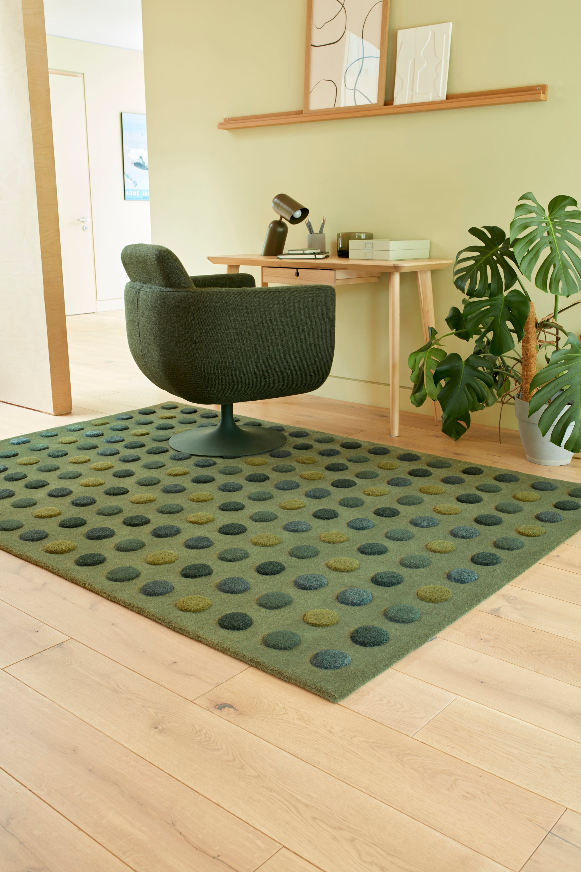 Contemporary Design Dotty Green Rug