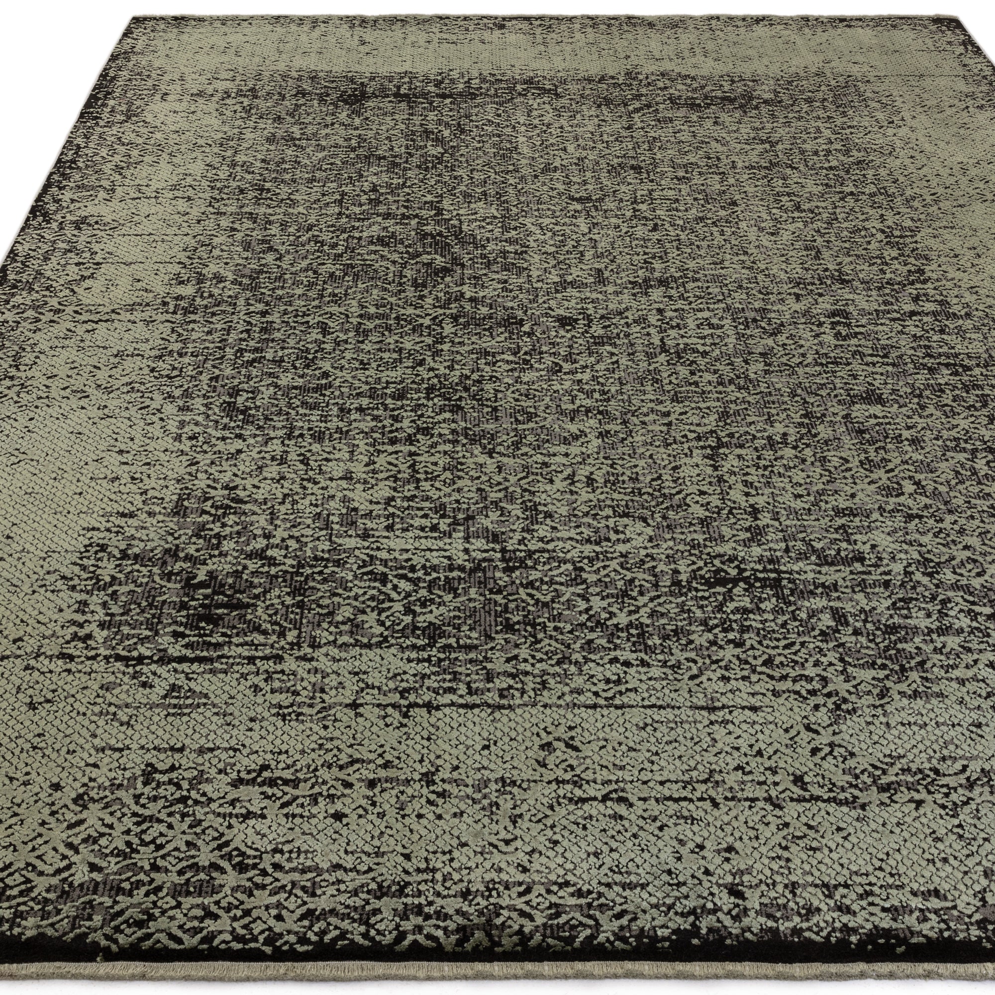 Contemporary Design Elodie Sage/Black Rug