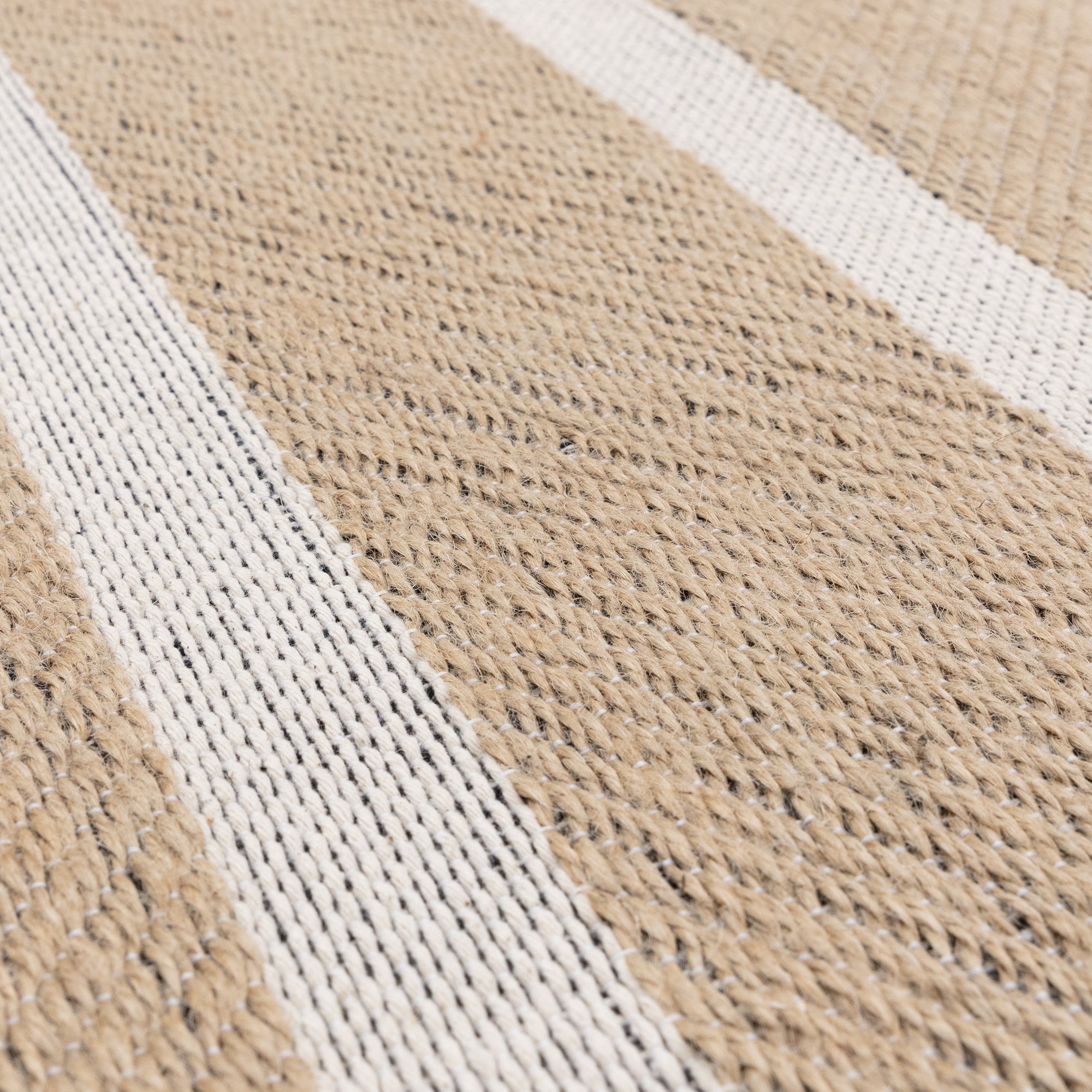 Global Cream Stripe Rug