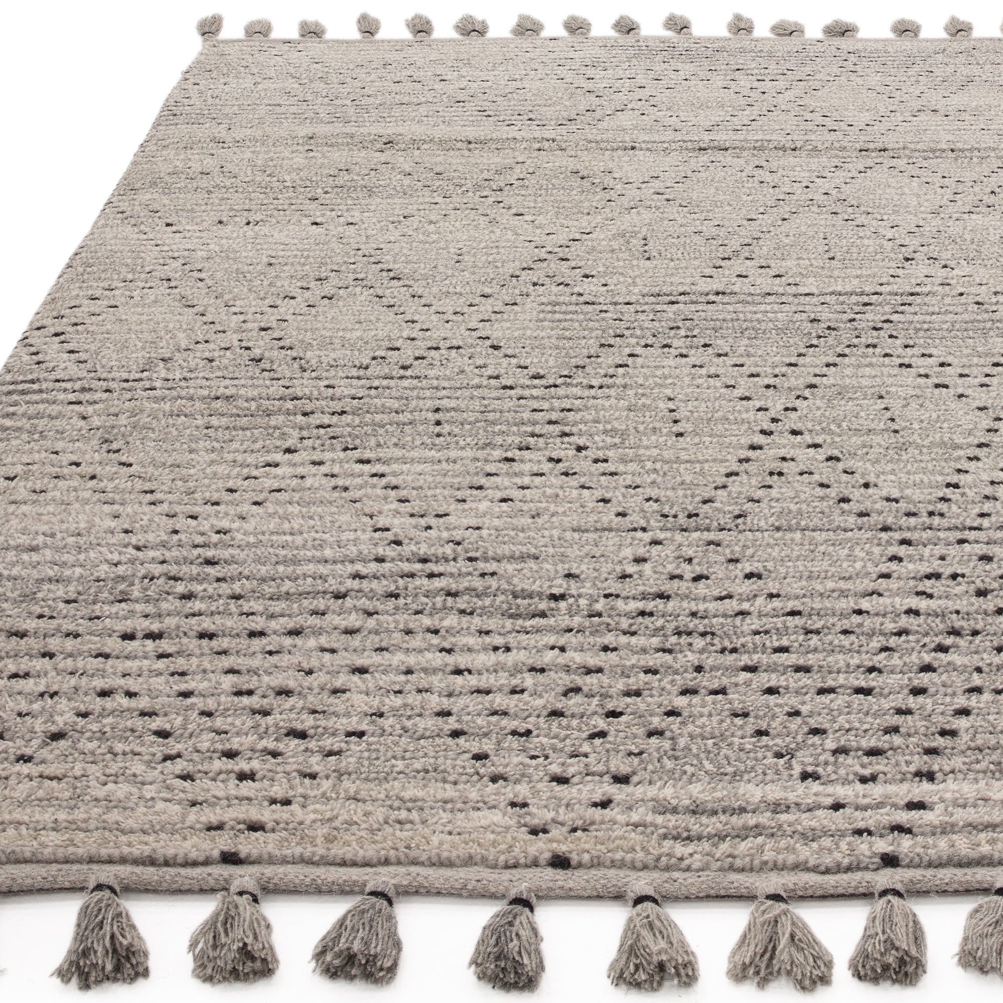 Boho Nepal Grey/Black Diamond Rug