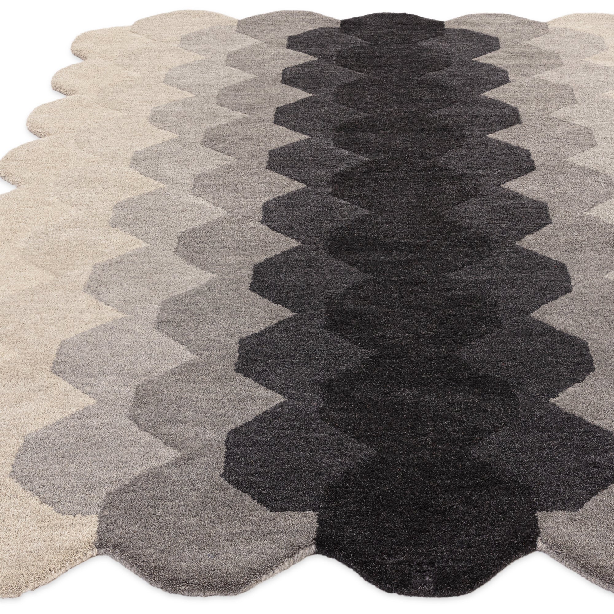 Contemporary Design Hive Charcoal Rug