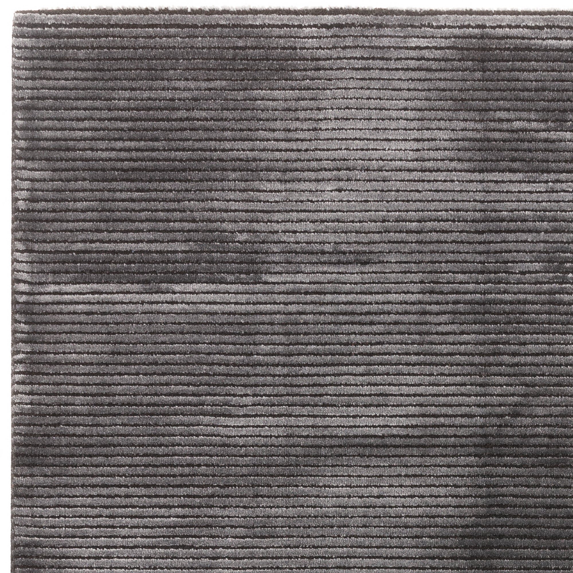 Kuza Plain Stripe Charcoal Rug