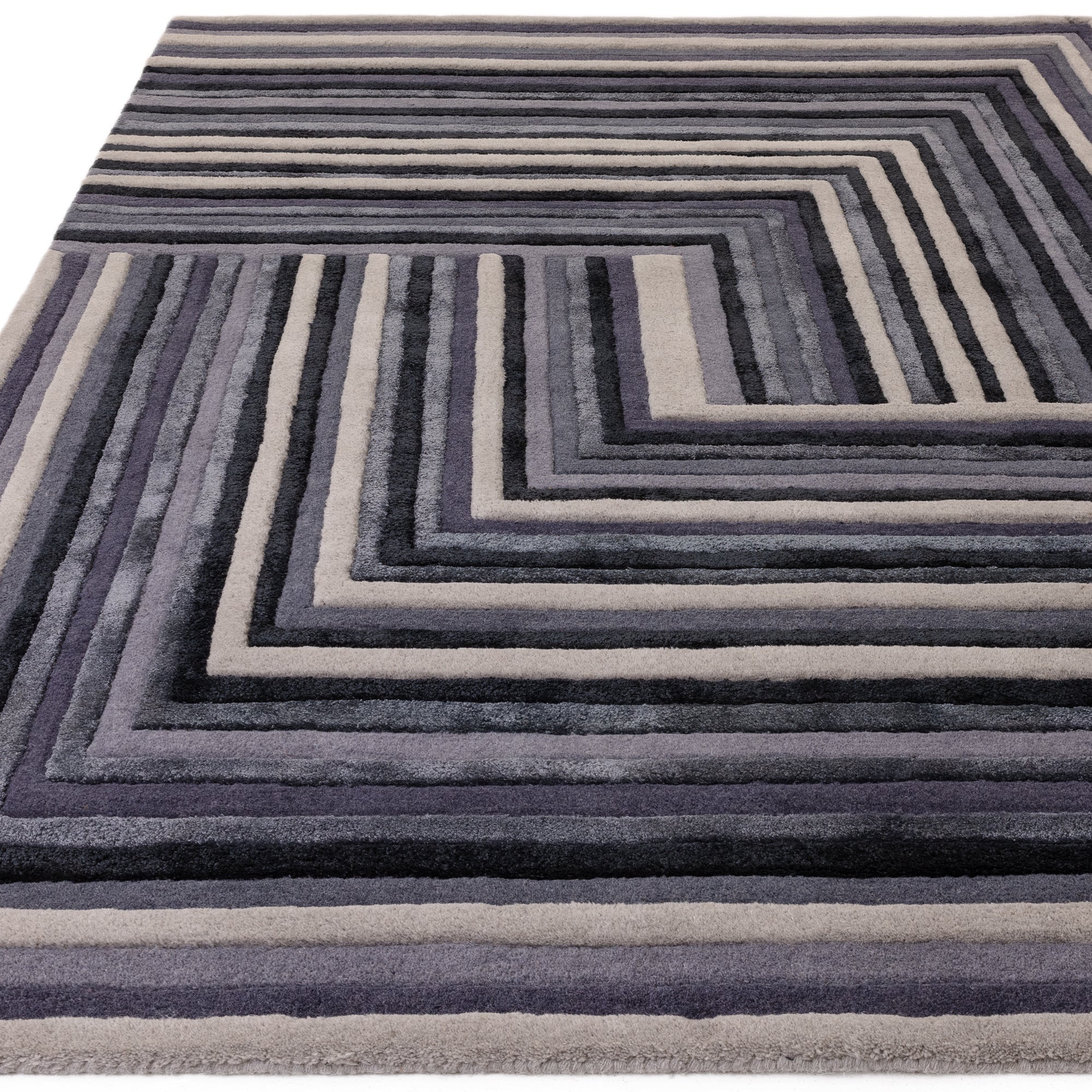 Matrix 81 Network Indigo blue Rug