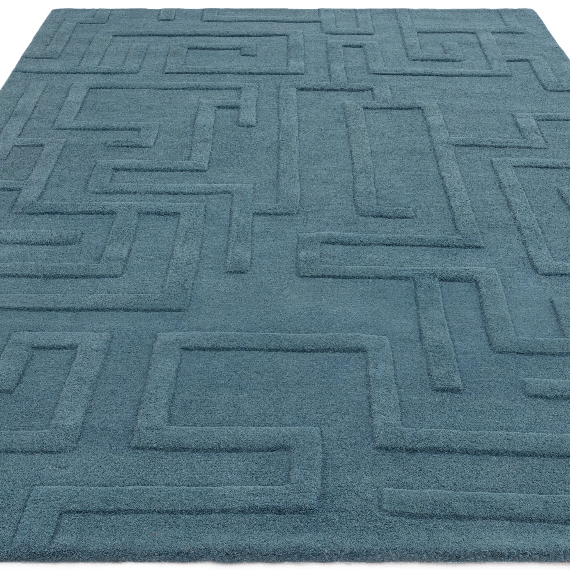 Maze Teal Rug