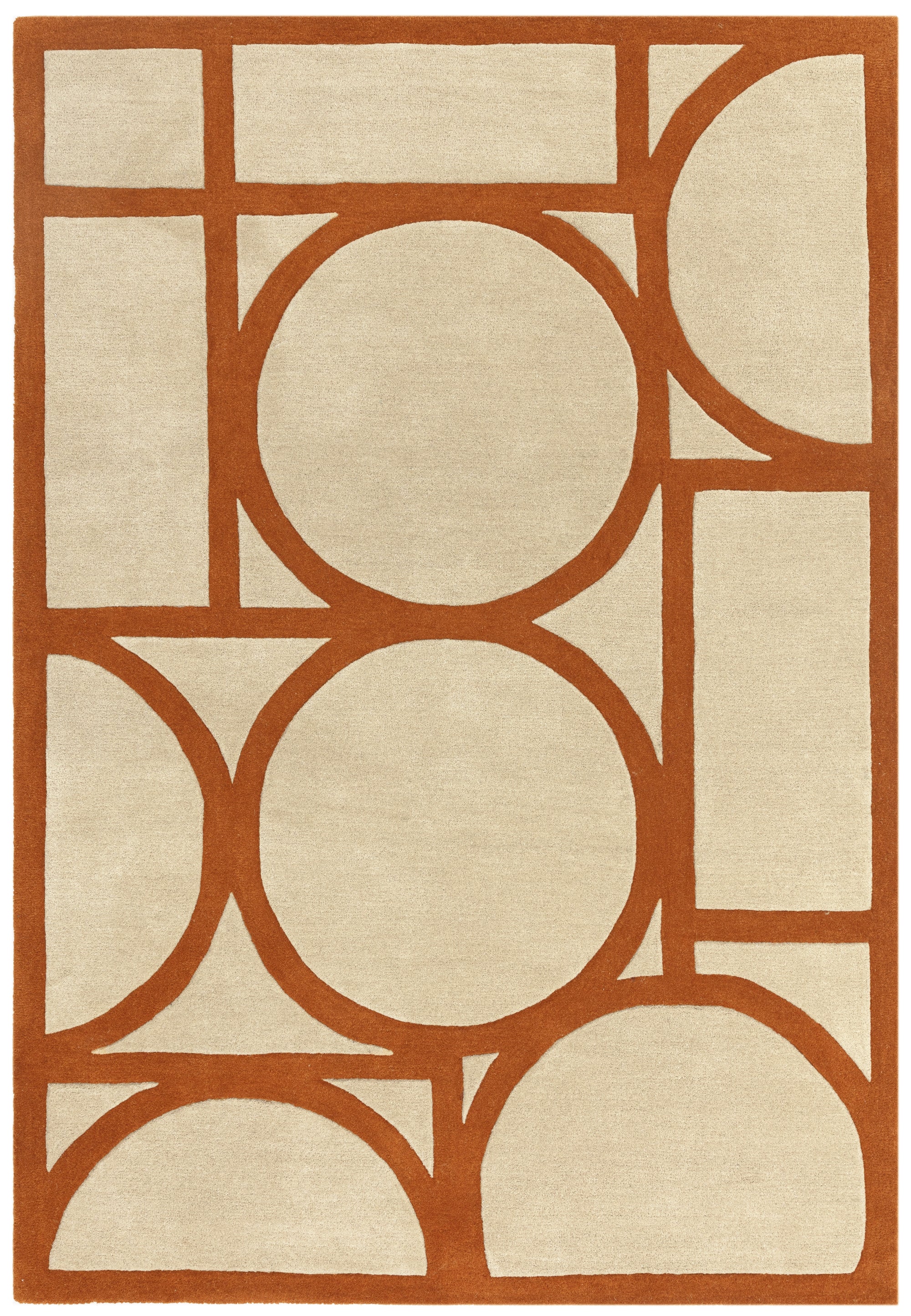 Contemporary Design Metro Rust orange rug