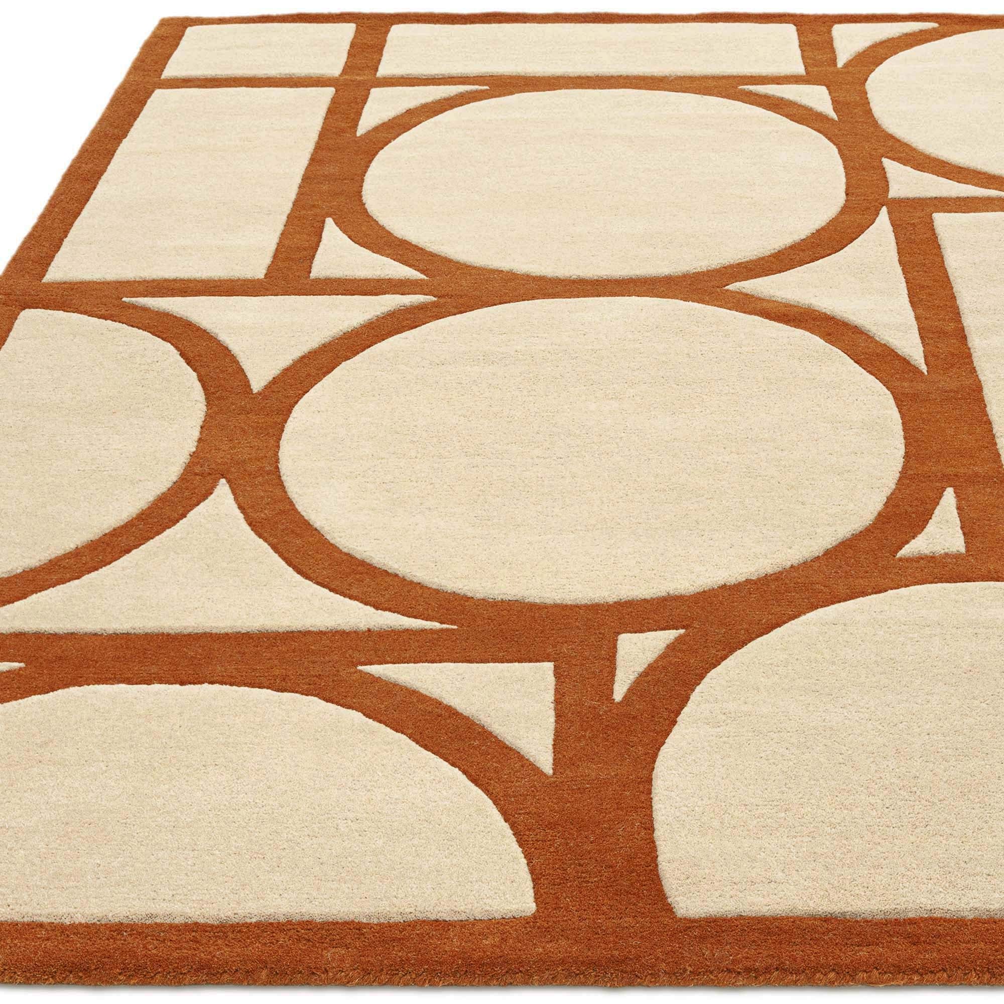 Contemporary Design Metro Rust orange rug