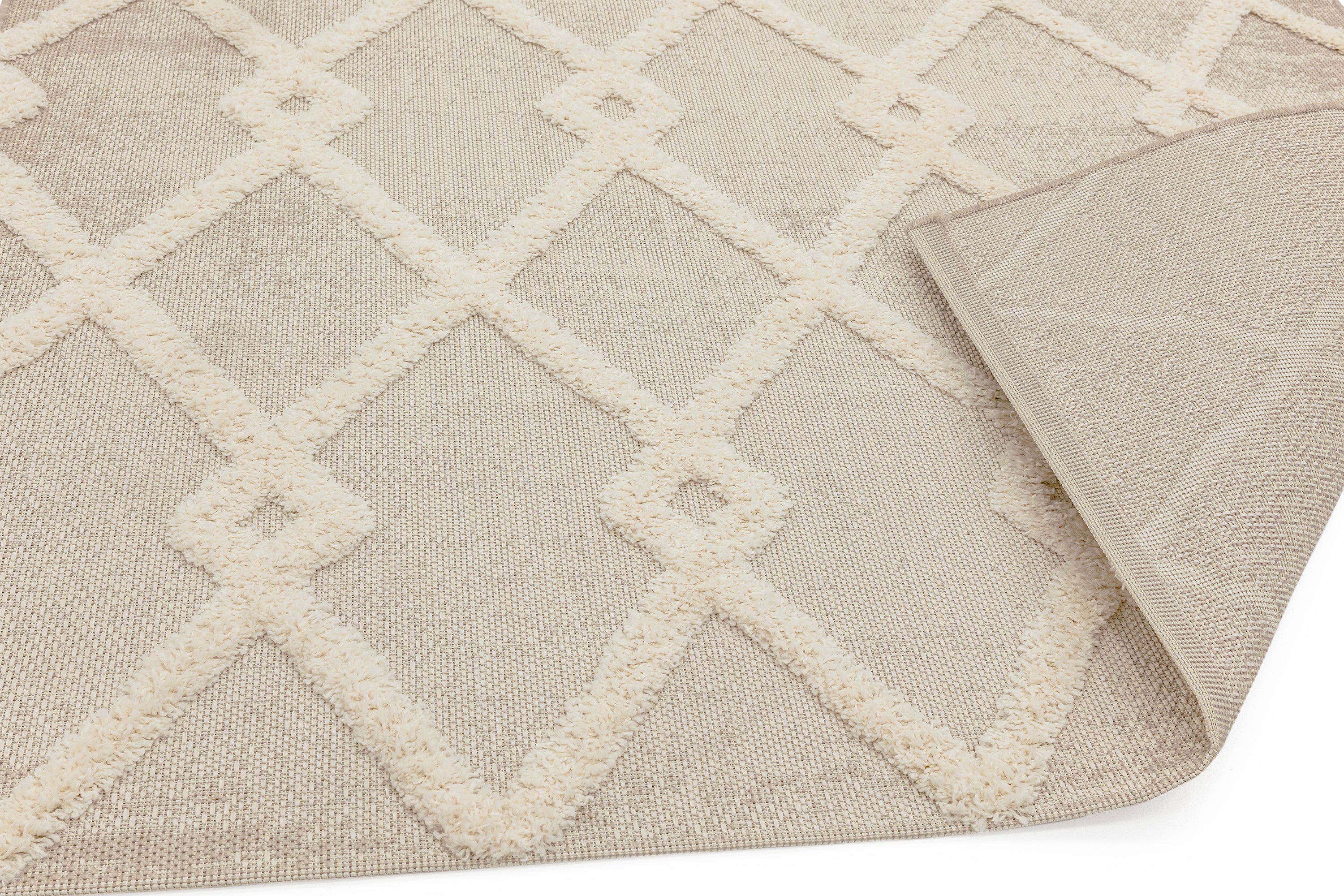 Monty MN07 Beige / Cream Diamond Rug