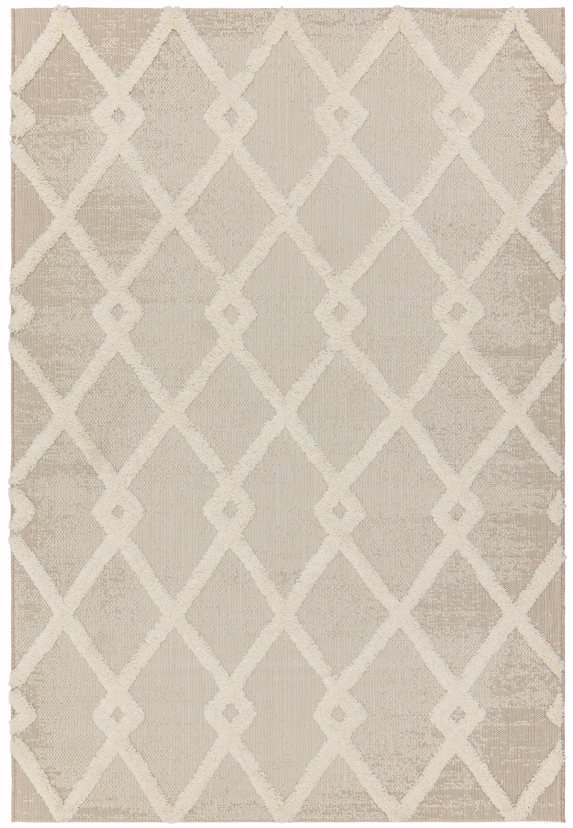 Monty MN07 Beige / Cream Diamond Rug