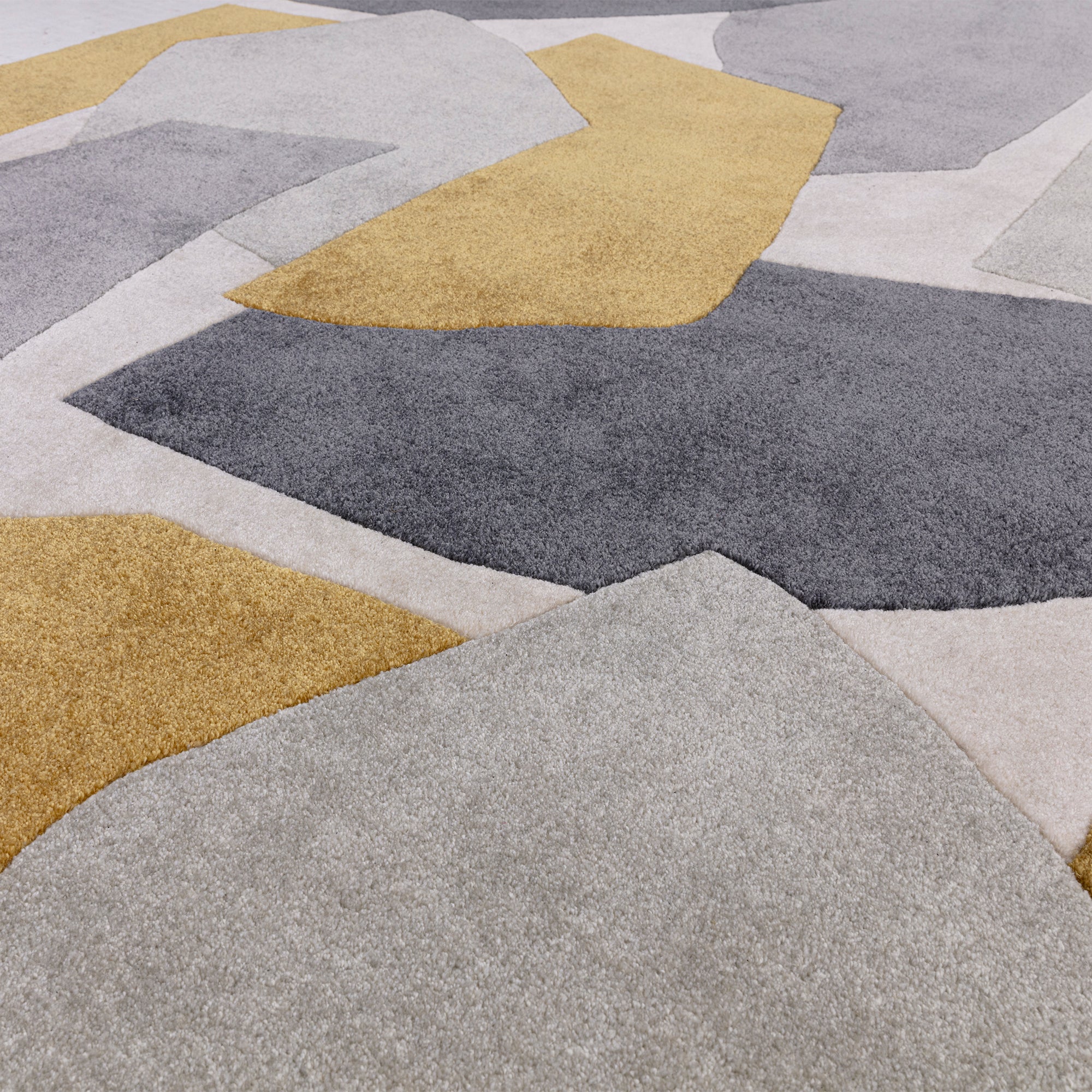 Romy 10 Element Ochre Rug - Contemporary Rugs