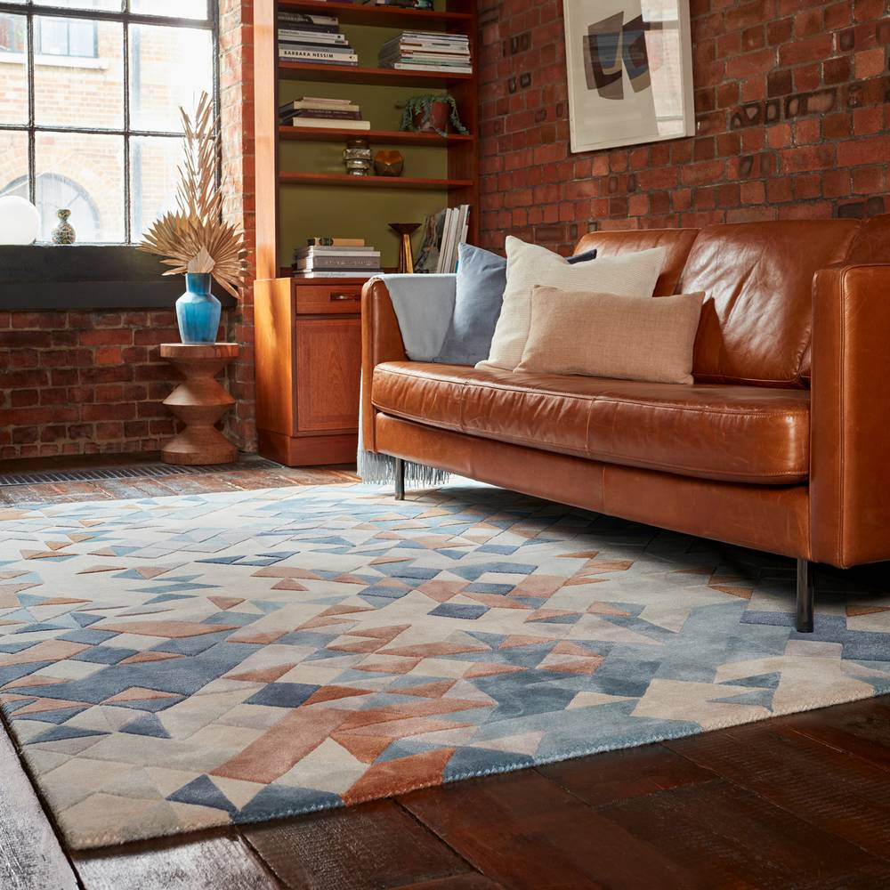 Enigma Blue Multi  Rug