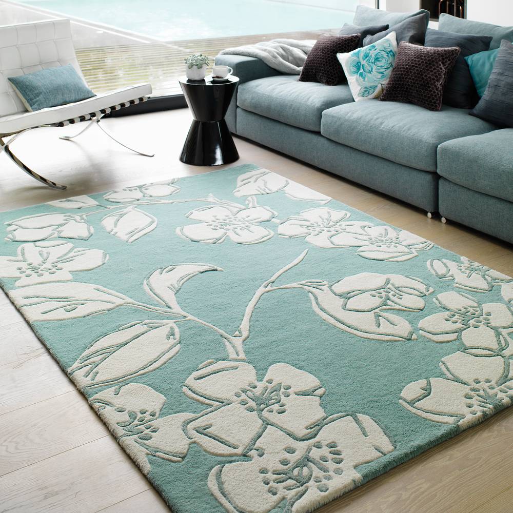 Matrix Devore Blue Rug