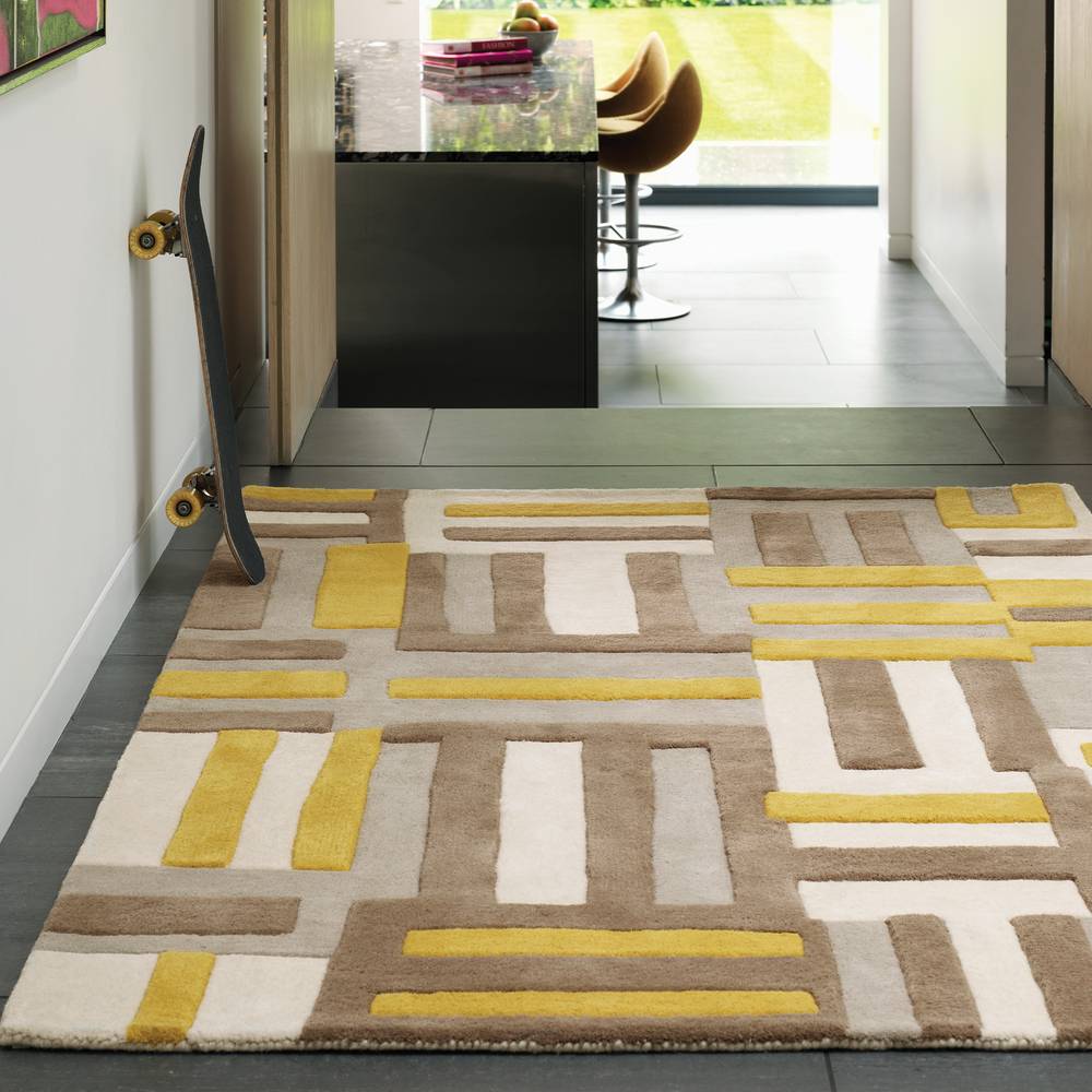 Matrix Code Yellow Rug