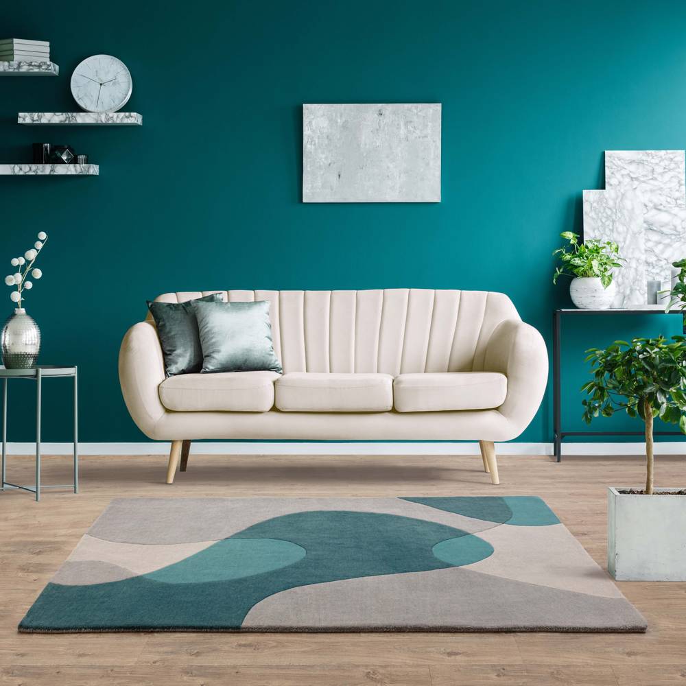 Matrix Arc Teal Rug