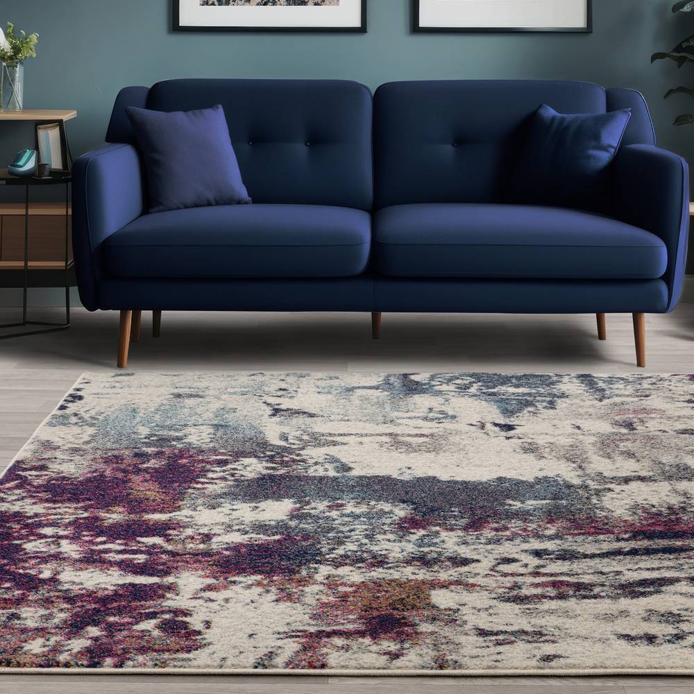 Nova Abstract Navy Multi Rug