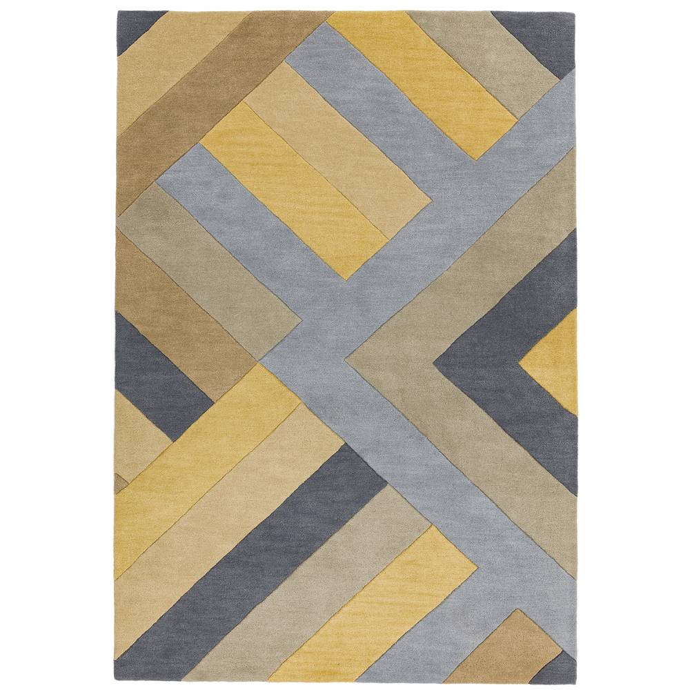 Reef Big Zig Ochre Grey Rug