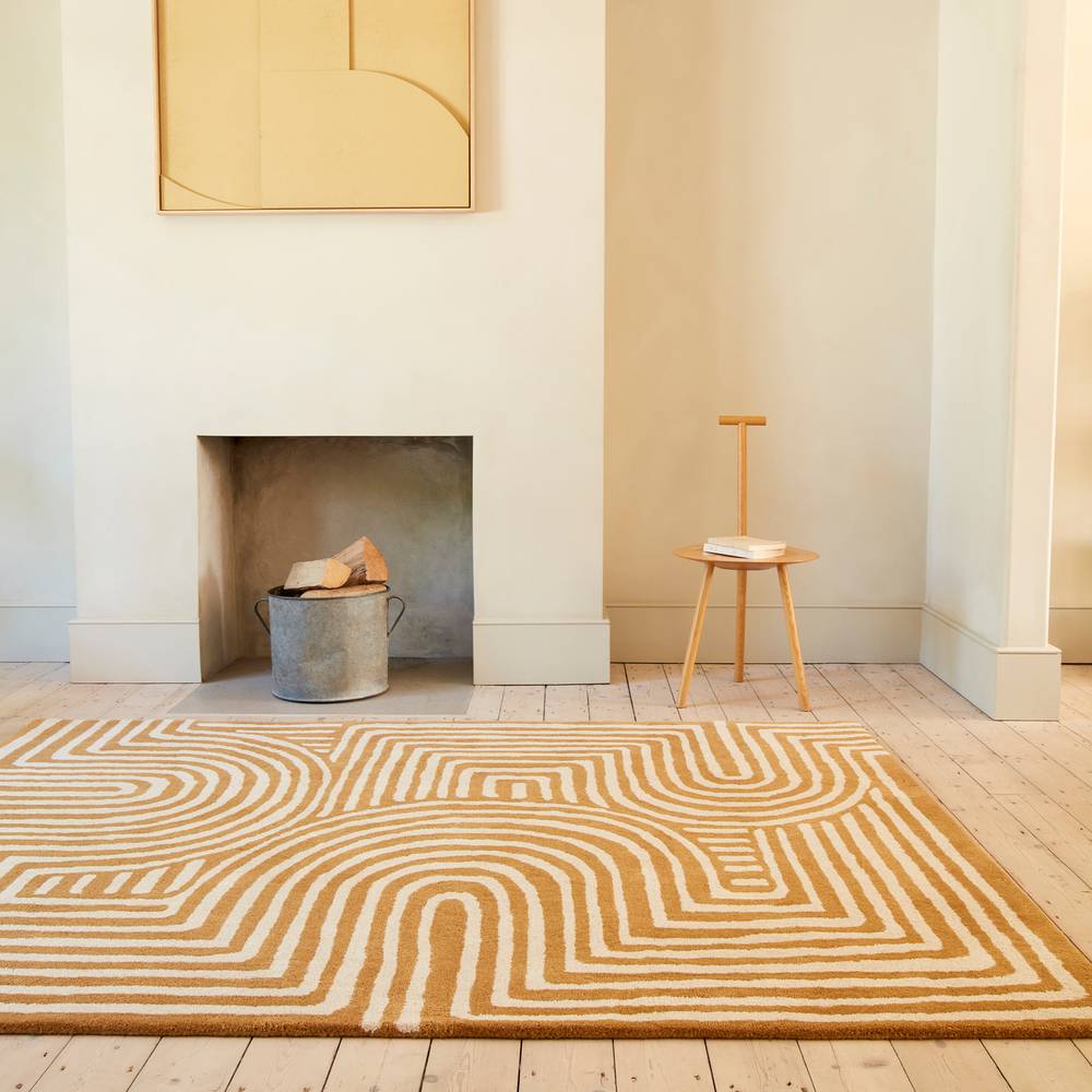 Reef Curve Ochre Rug