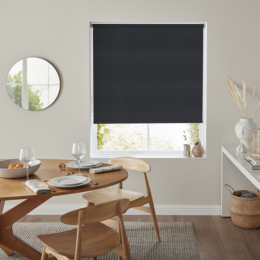 Lennie Black Roller Blind