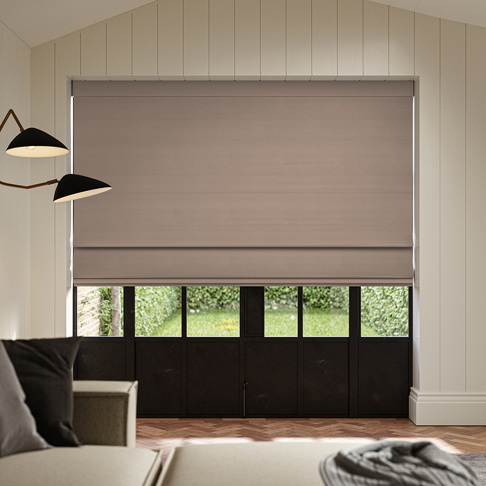 Cassandra Mauve Roman Blind
