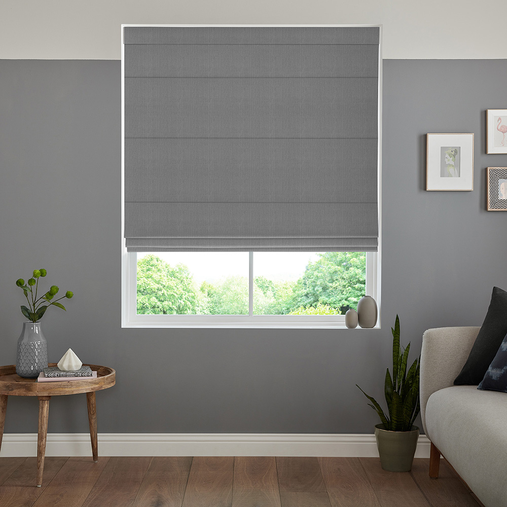 Hal Charcoal Roman Blind