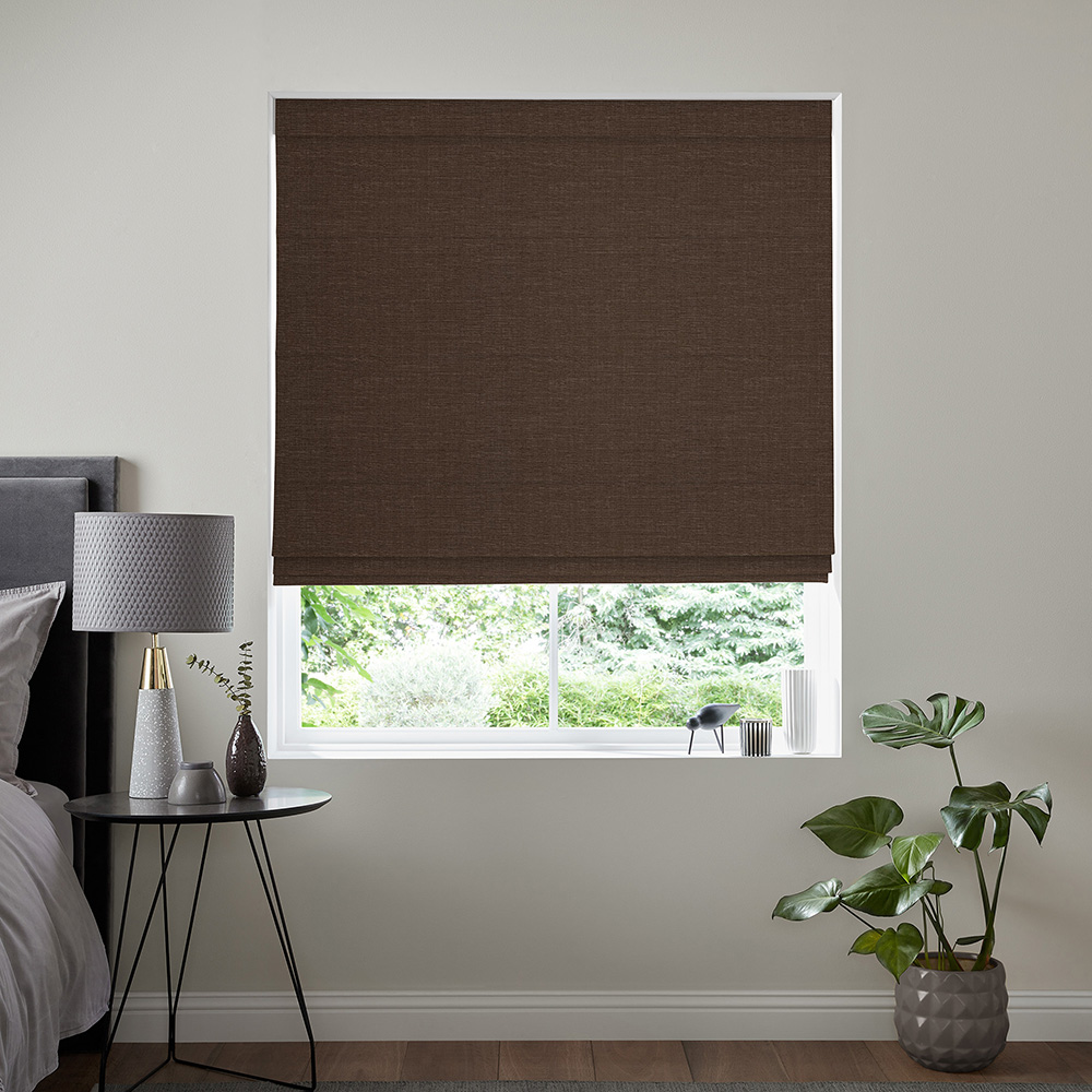 Inigo Mahogany Roman Blind