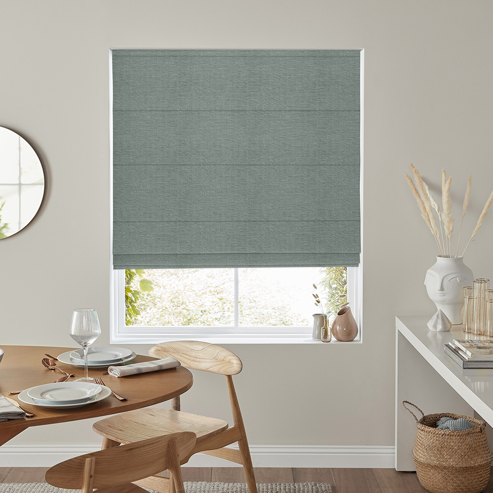 Inigo Blue Green Roman Blind