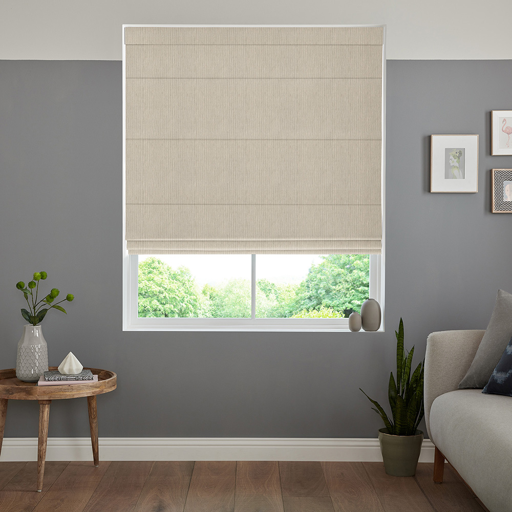 Mance Putty Roman Blind