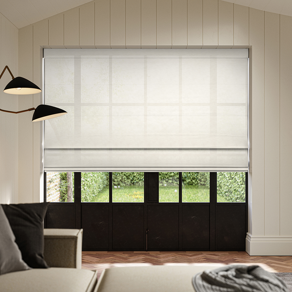 Inish Silver Roman Blind